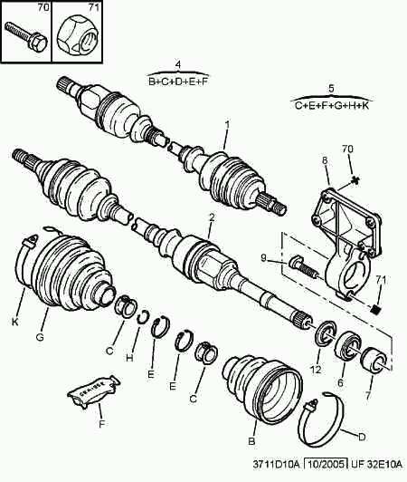 PEUGEOT 3293.A2 - Маншон, полуоска vvparts.bg