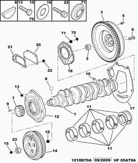 CITROËN 0516.57 - Болт на ремъчна шайба vvparts.bg