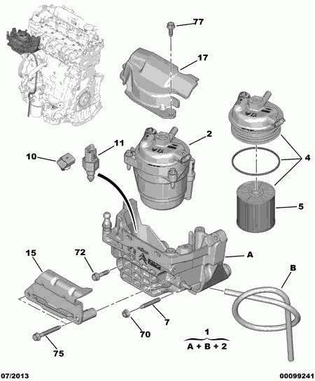 Opel 98 013 666 80 - FILTER CARTRIDGE vvparts.bg