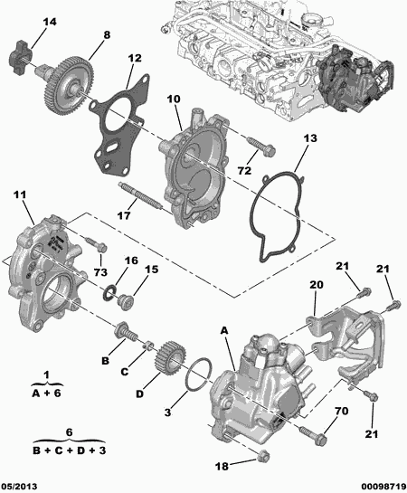 CITROËN 1718 45 - TURBO SUPPORT STUD vvparts.bg