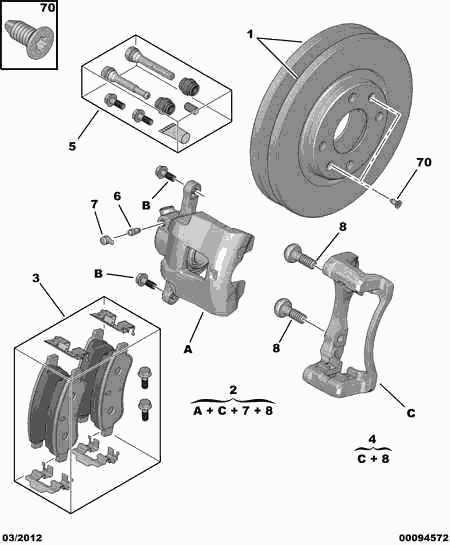 PEUGEOT (DF-PSA) 16 086 913 80 - Комплект спирачно феродо, дискови спирачки vvparts.bg