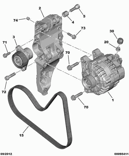 PEUGEOT 96 757 495 80 - Пистов ремък vvparts.bg