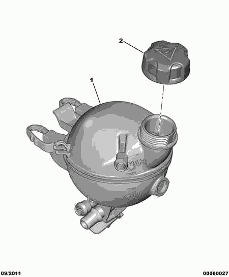 Vauxhall 98 007 772 80 - Разширителен съд, охладителна течност vvparts.bg