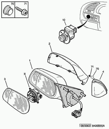 CITROËN 8151 GK - Стъкло на огледало, външно огледало vvparts.bg