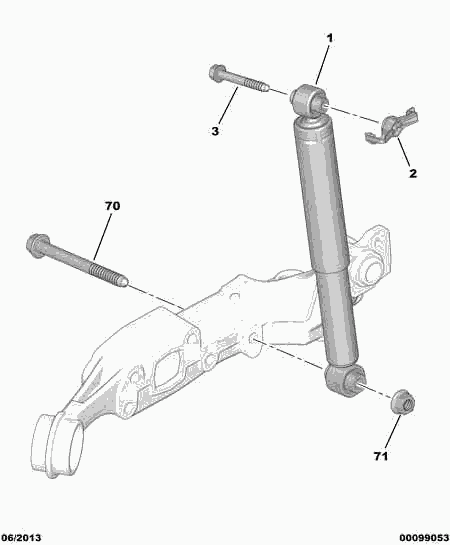 PEUGEOT 5206 CW - REAR SUSPENSION SHOCK-ABSORBER vvparts.bg