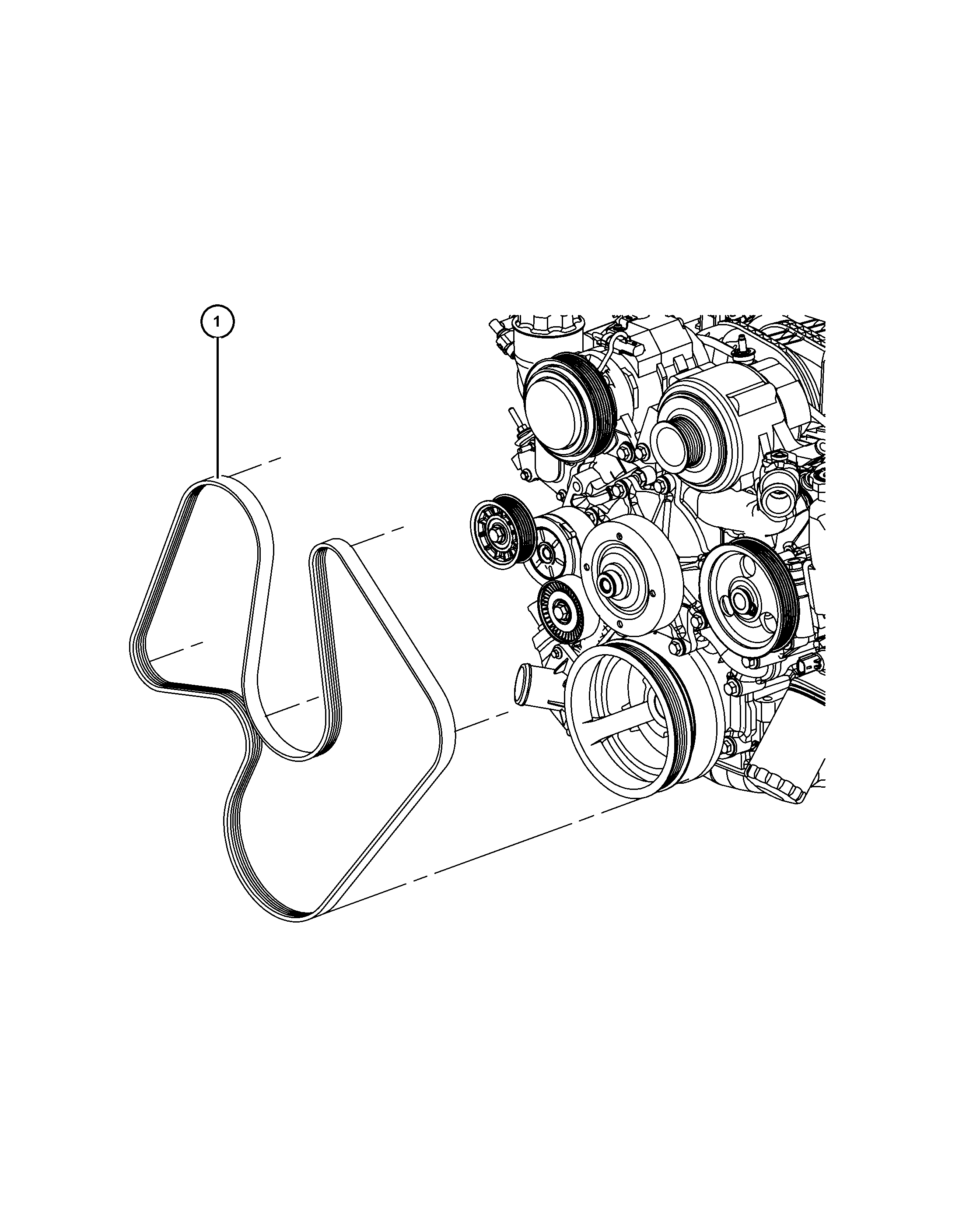 Chrysler 5184 646AB - BELT SERPENTINE vvparts.bg