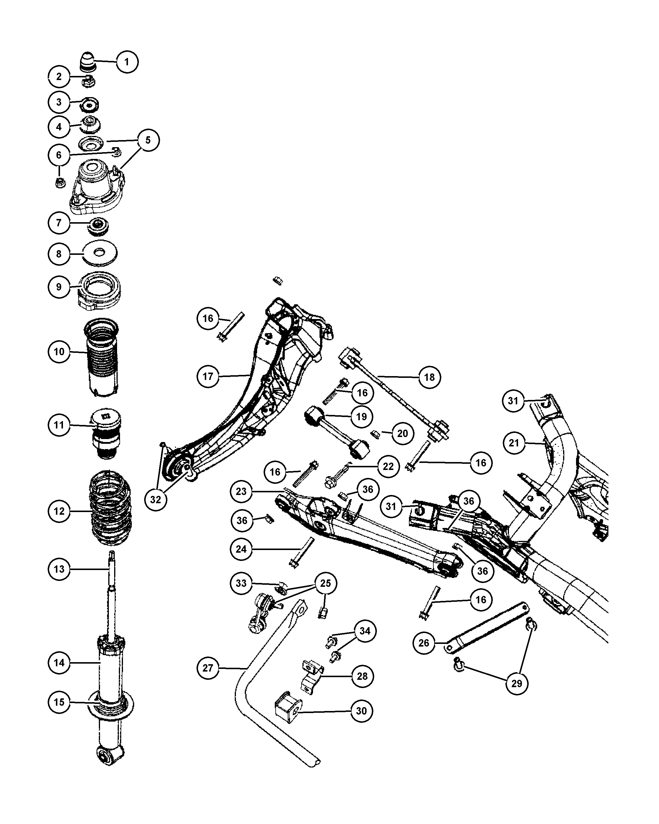 Dodge 5105 270AA - Щанга / подпора, окачване на колелото vvparts.bg