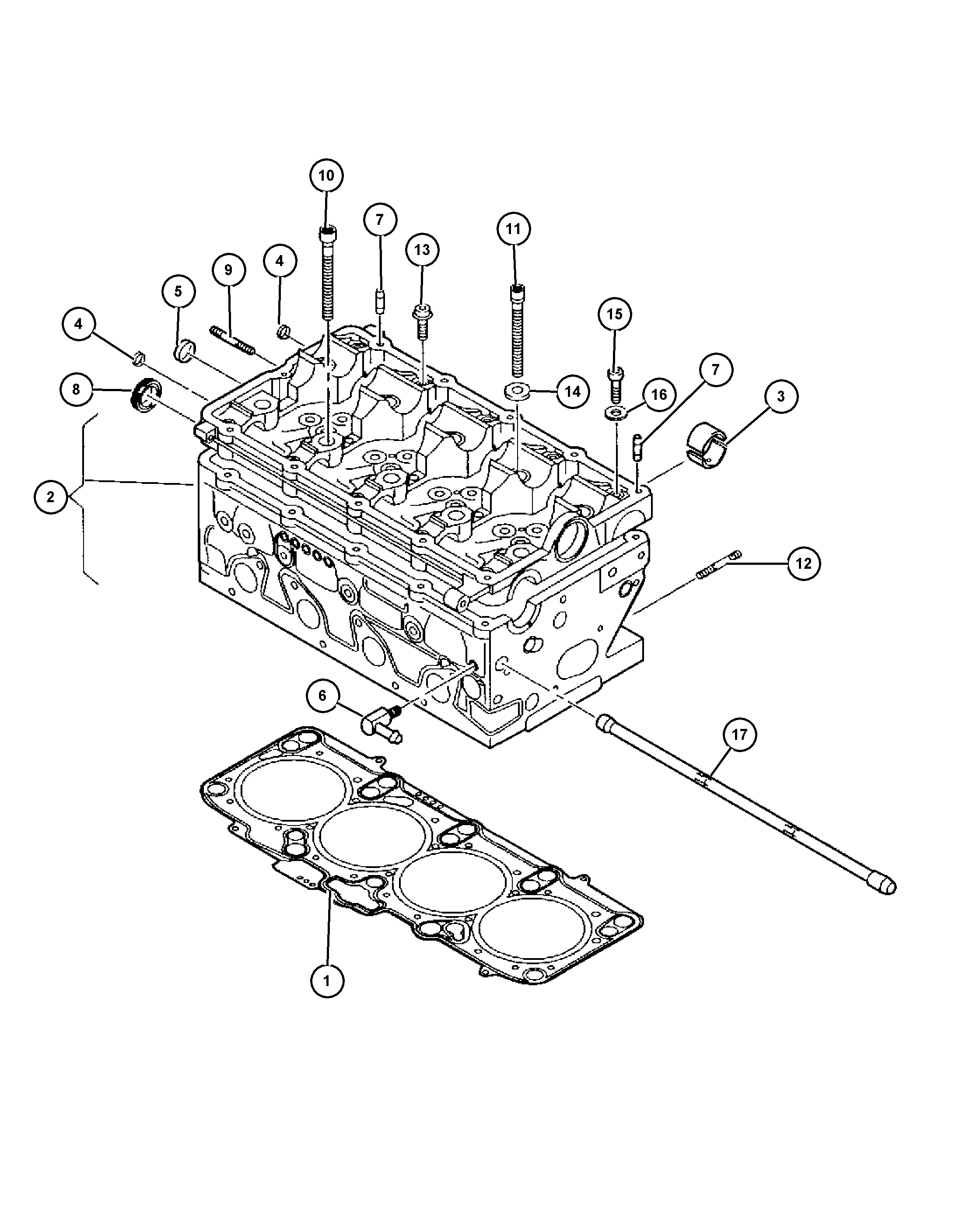 Dodge 68001 272AA - Гарнитура, цилиндрова глава vvparts.bg