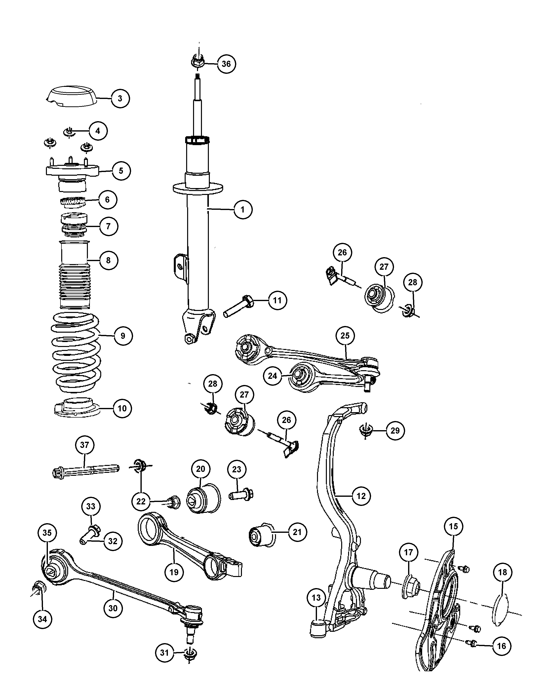 Chrysler 5168 389AB - Носач, окачване на колелата vvparts.bg