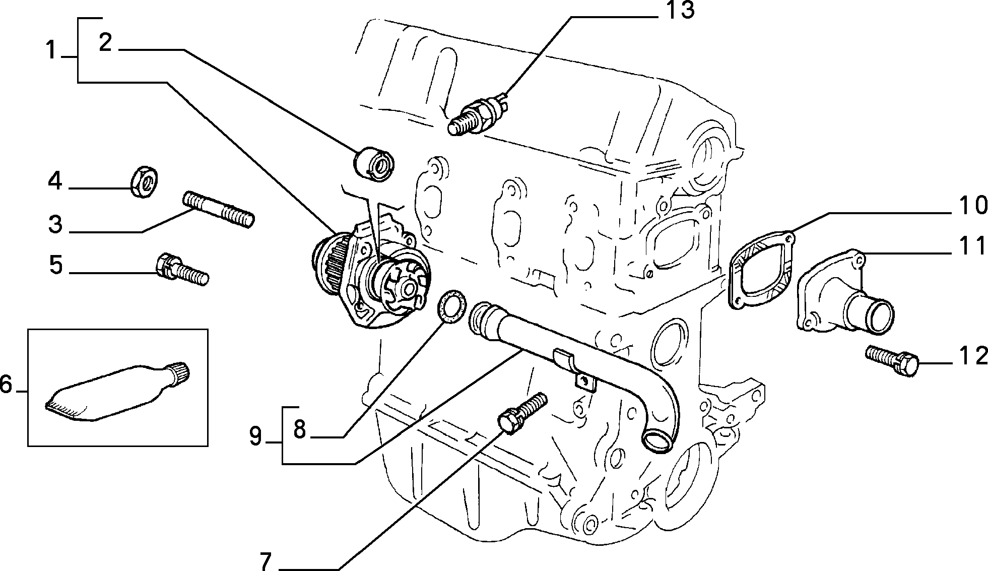 Alfarome/Fiat/Lanci 71713727 - Водна помпа vvparts.bg