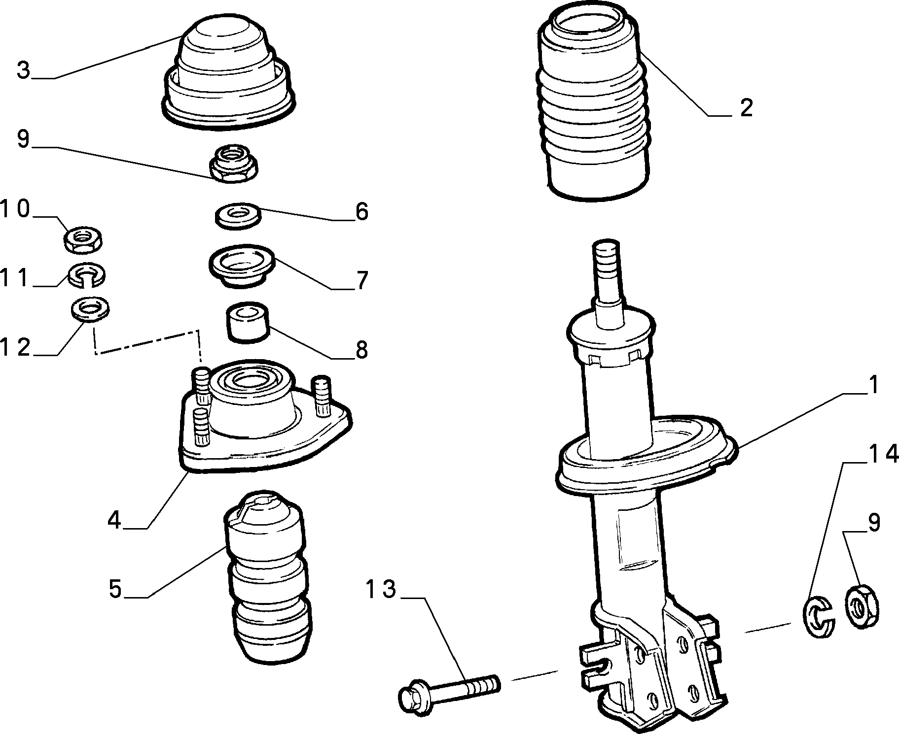 FIAT 763 7083 - Прахозащитен комплект, амортисьор vvparts.bg