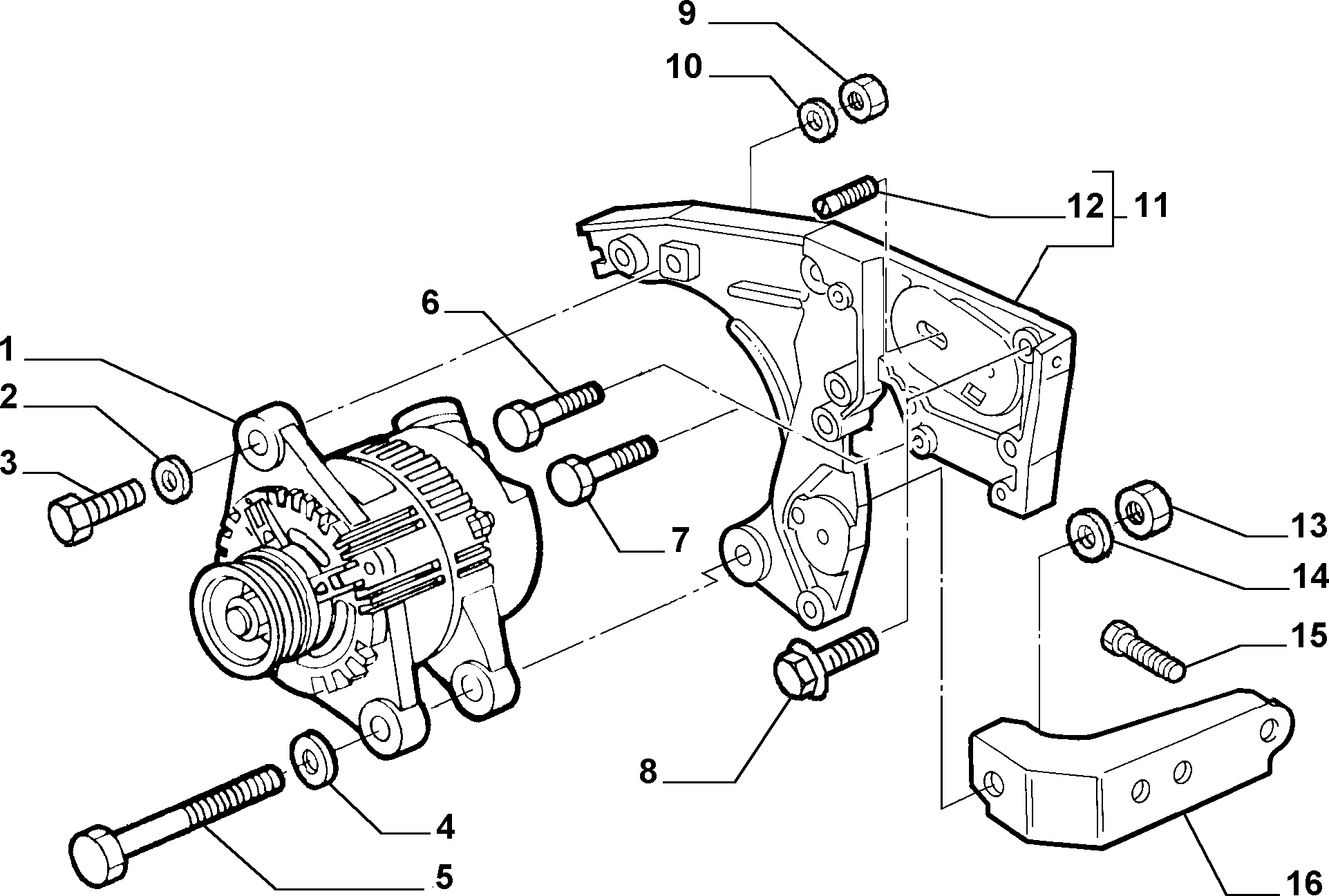 Lancia 46774430 - Ремъчна шайба, генератор vvparts.bg