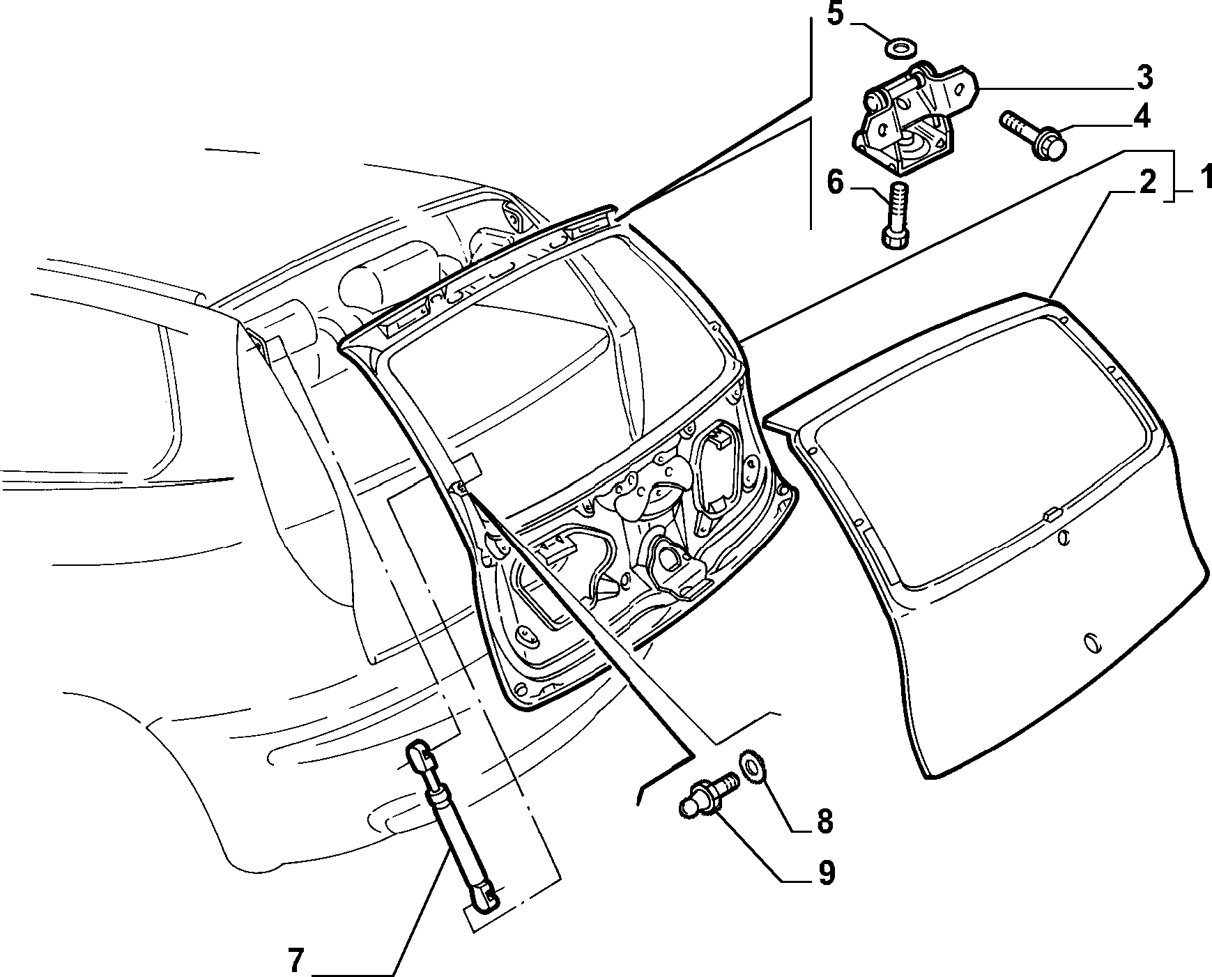 Alfa Romeo 46744596 - Газов амортисьор, багажно / товарно пространство vvparts.bg