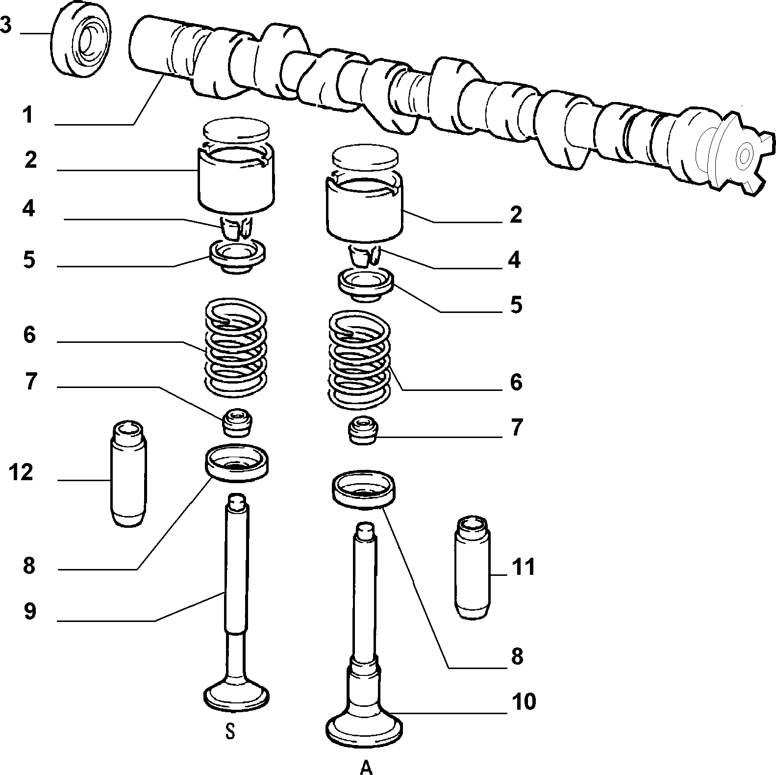 FIAT 55195339 - Семеринг, разпределителен вал vvparts.bg