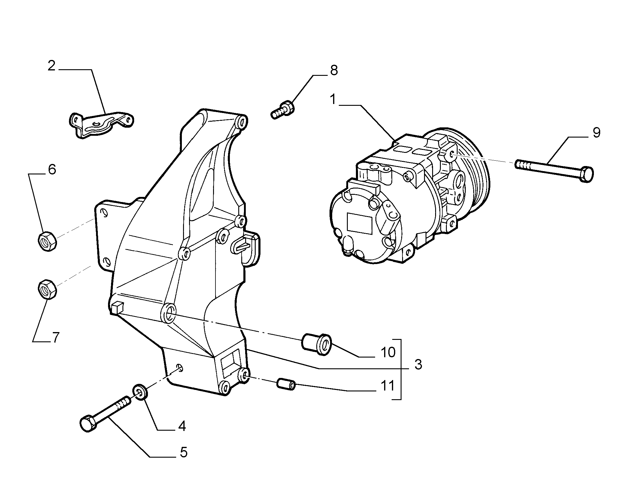 Vauxhall 55194880 - Компресор, климатизация vvparts.bg