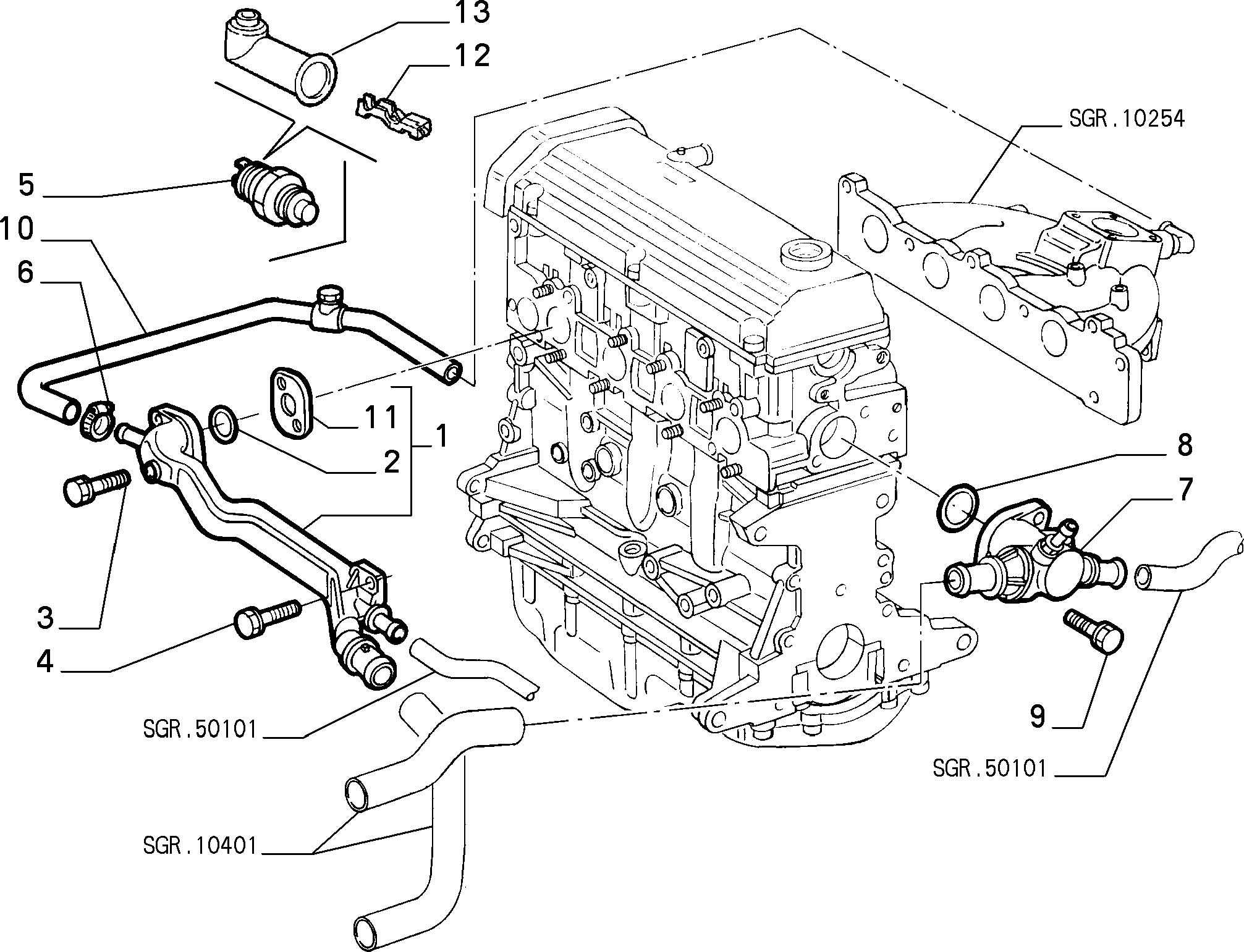 Alfarome/Fiat/Lanci 7588802 - Датчик, температура на охладителната течност vvparts.bg