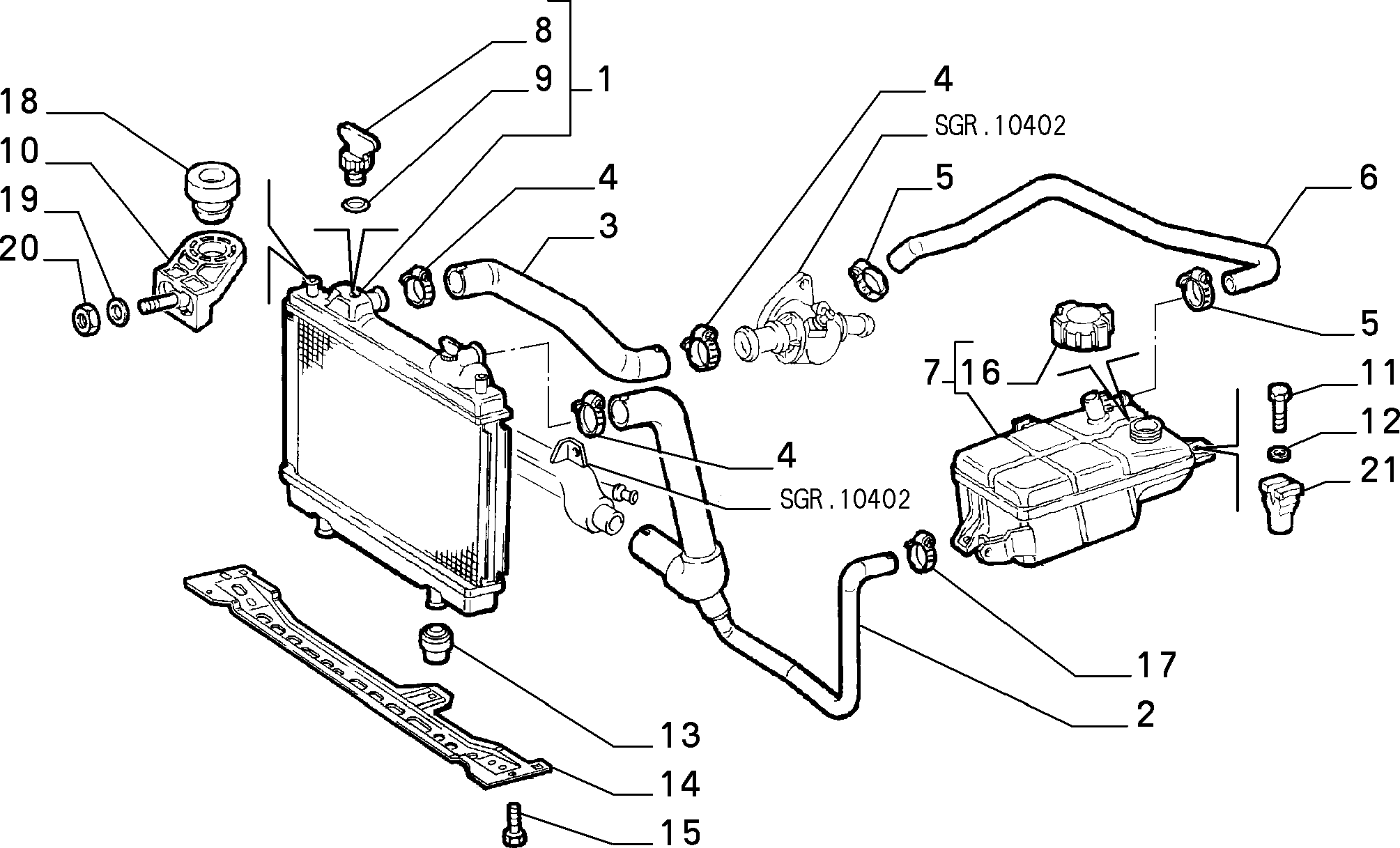 FIAT 7794069 - Радиатор, охлаждане на двигателя vvparts.bg