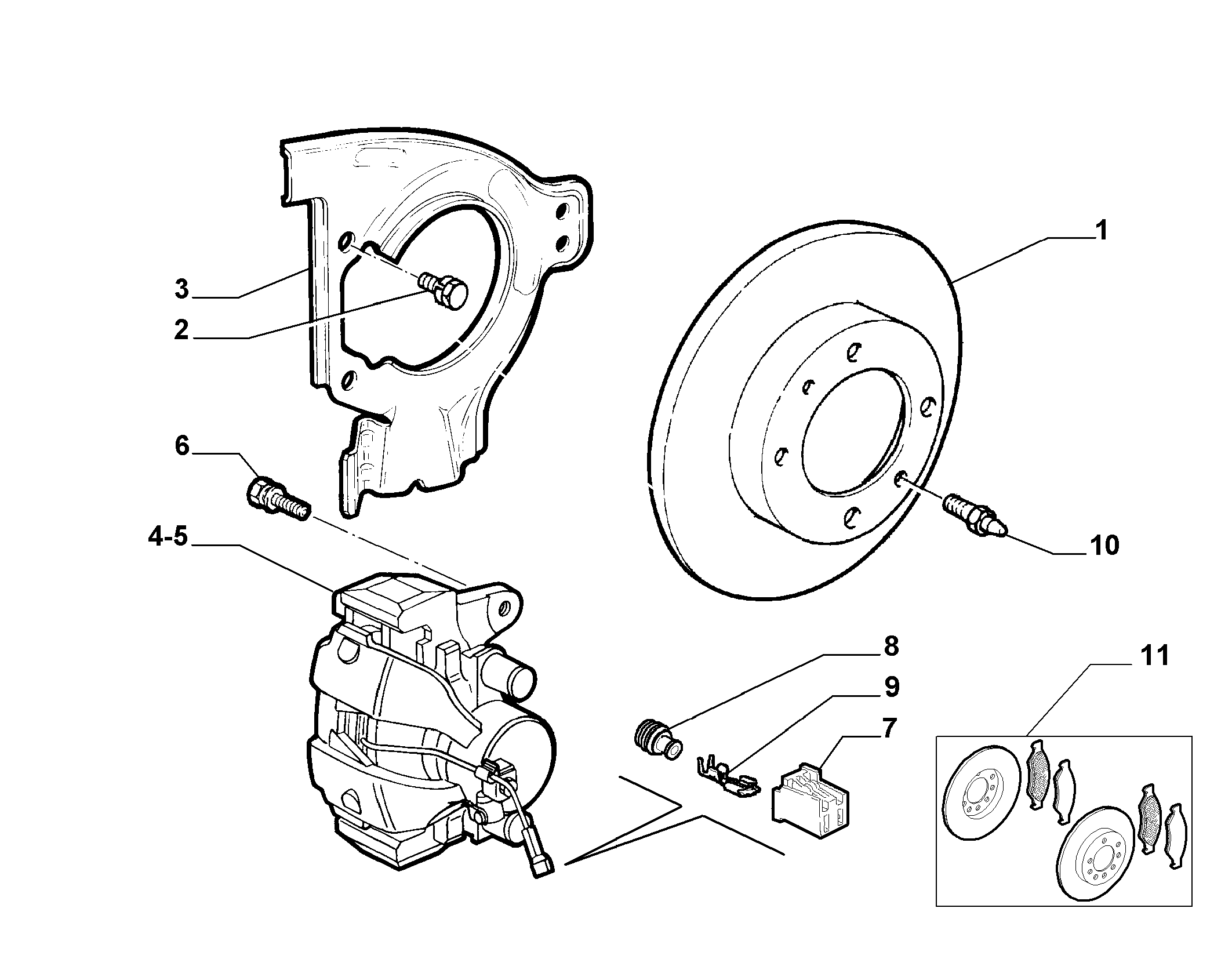 FIAT / LANCIA 711788000 - Ремонтен комплект, спирачен апарат vvparts.bg