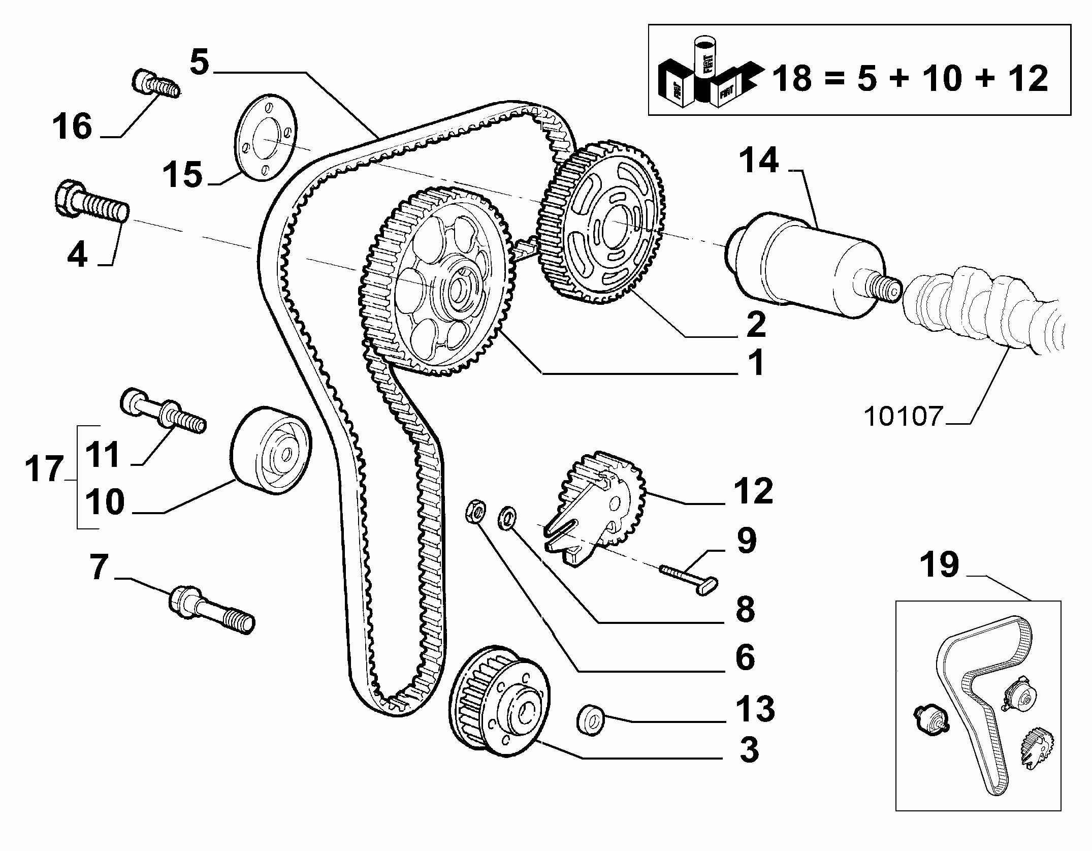 FIAT 60664403 - Паразитна / водеща ролка, зъбен ремък vvparts.bg