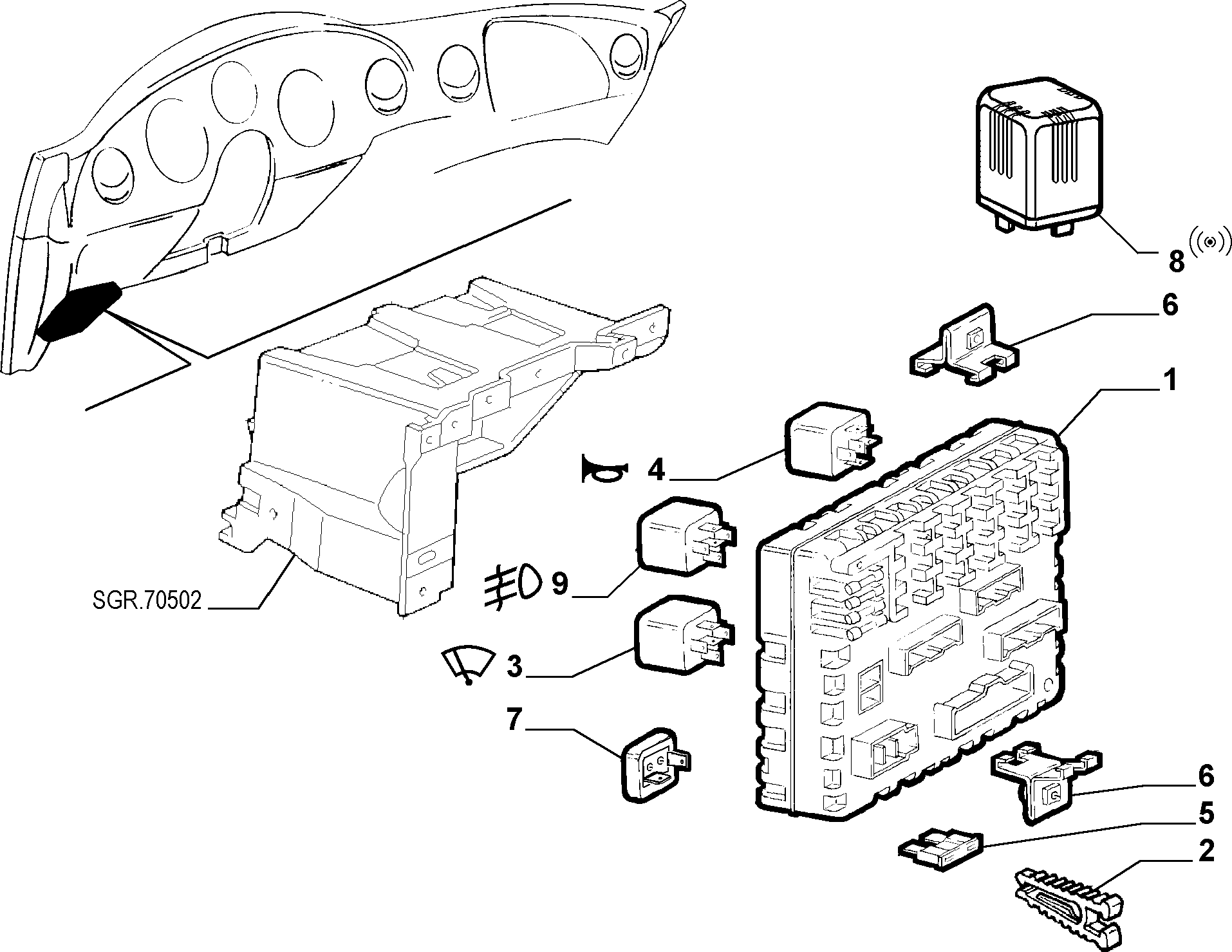 Alfa Romeo 46520412 - Реле, къси светлини vvparts.bg