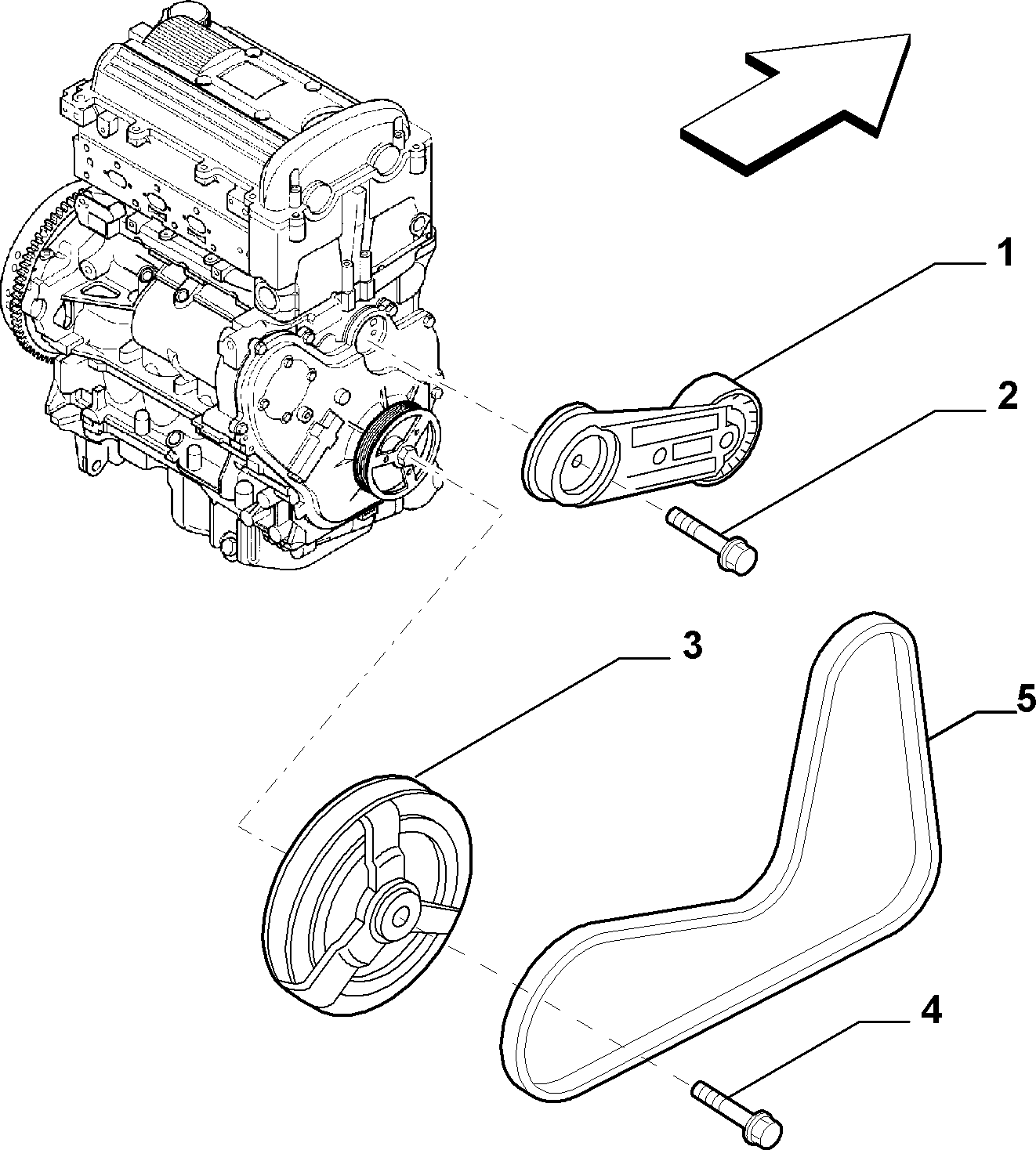 General Motors 55351458 - Пистов ремък vvparts.bg