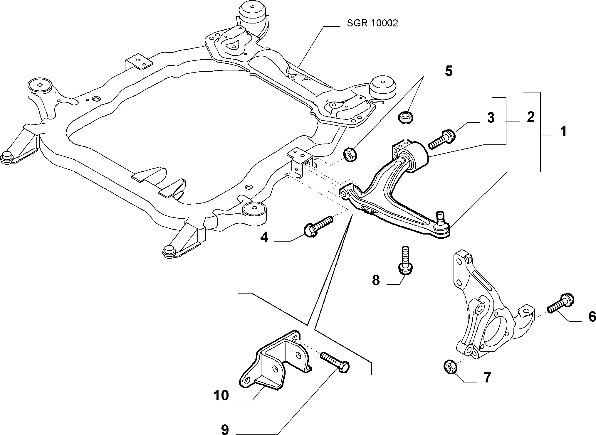 Lancia 71740107 - Тампон, носач vvparts.bg