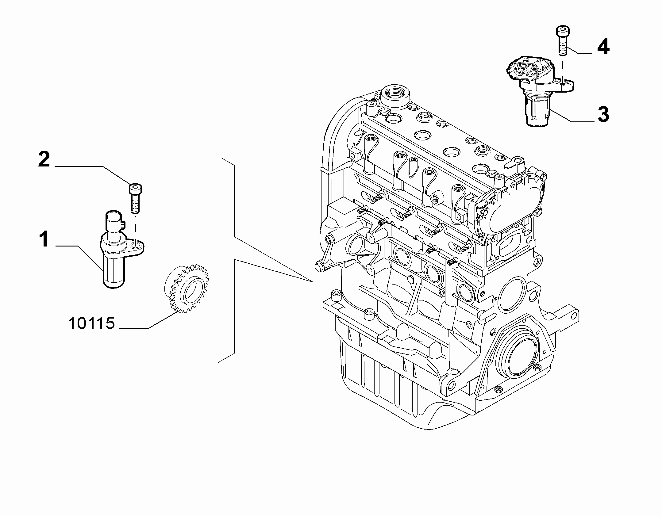 Opel 55239747 - Импулсен датчик, колянов вал vvparts.bg