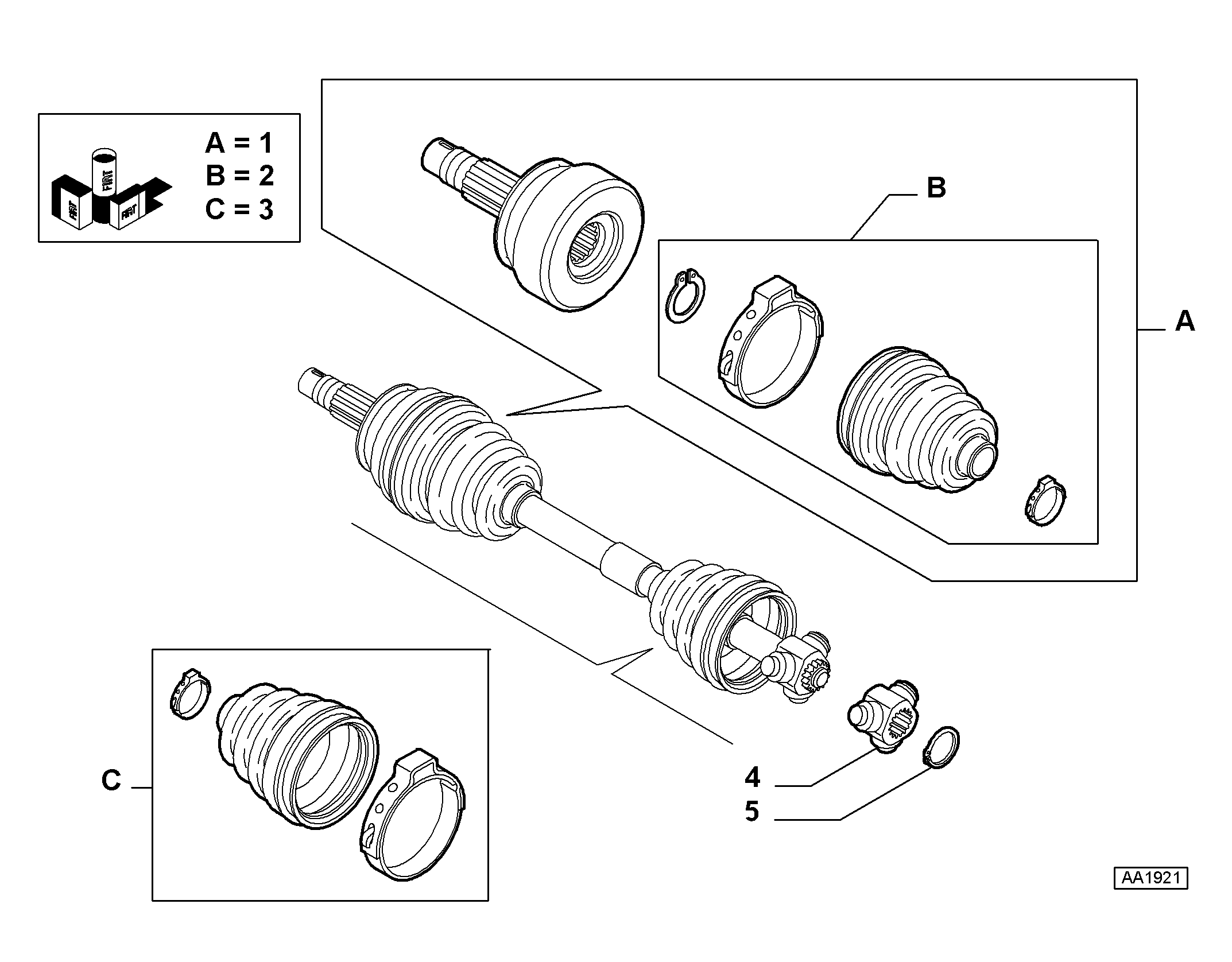 Chrysler 46308670 - Маншон, полуоска vvparts.bg