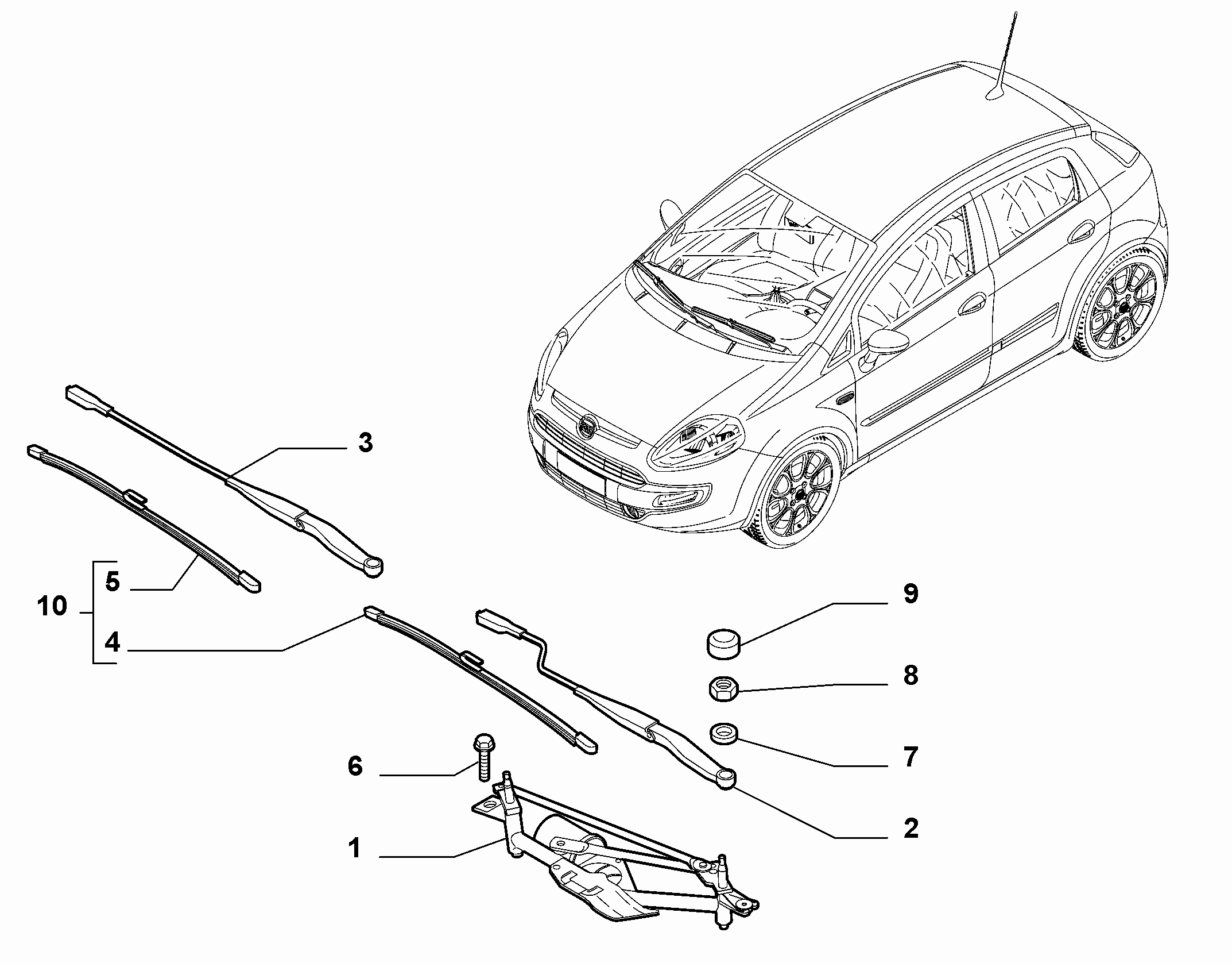 FIAT 71805137 - Перо на чистачка vvparts.bg