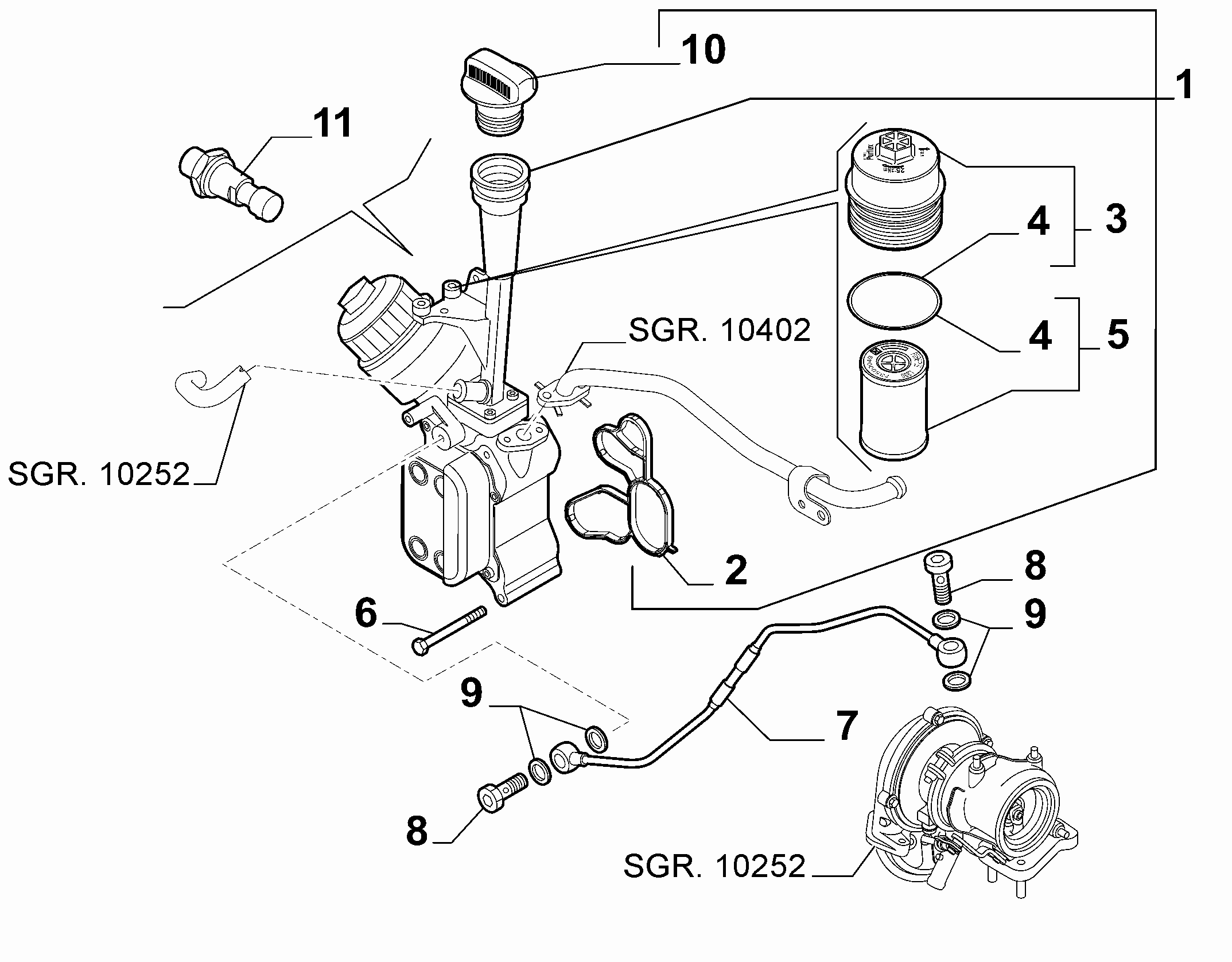 Suzuki 55197217 - Комплект гарнитури, маслен радиатор vvparts.bg