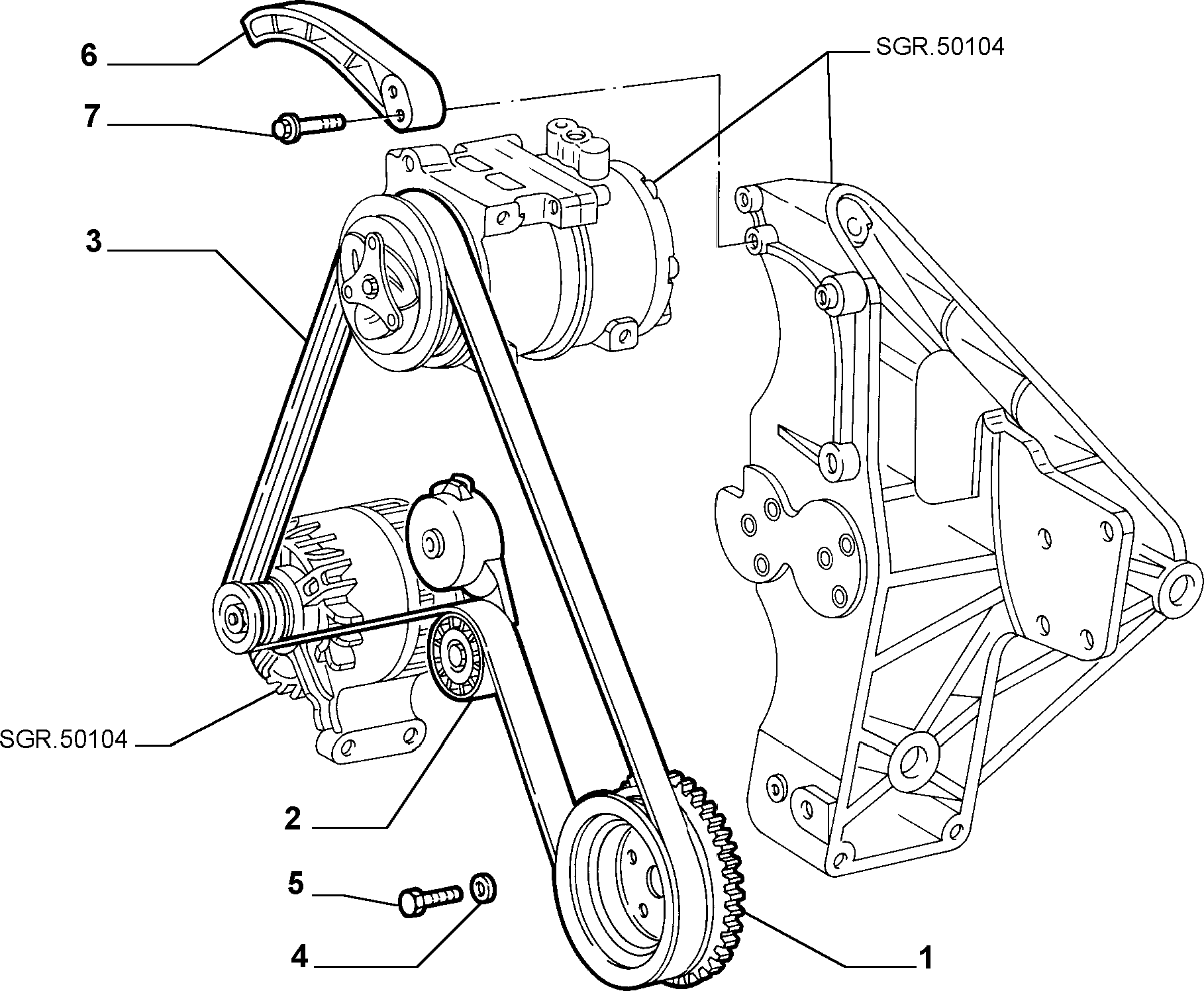 Lancia 55232449 - Пистов ремък vvparts.bg