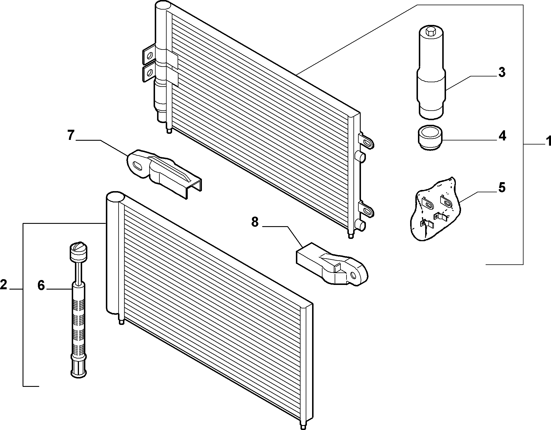 FIAT 51 712 975 - Кондензатор, климатизация vvparts.bg