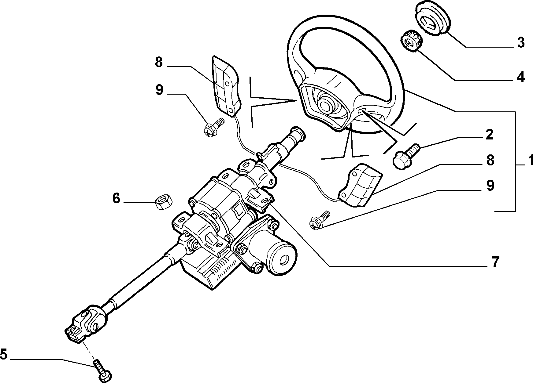 FIAT 46 833 923 - Кормилна колона vvparts.bg