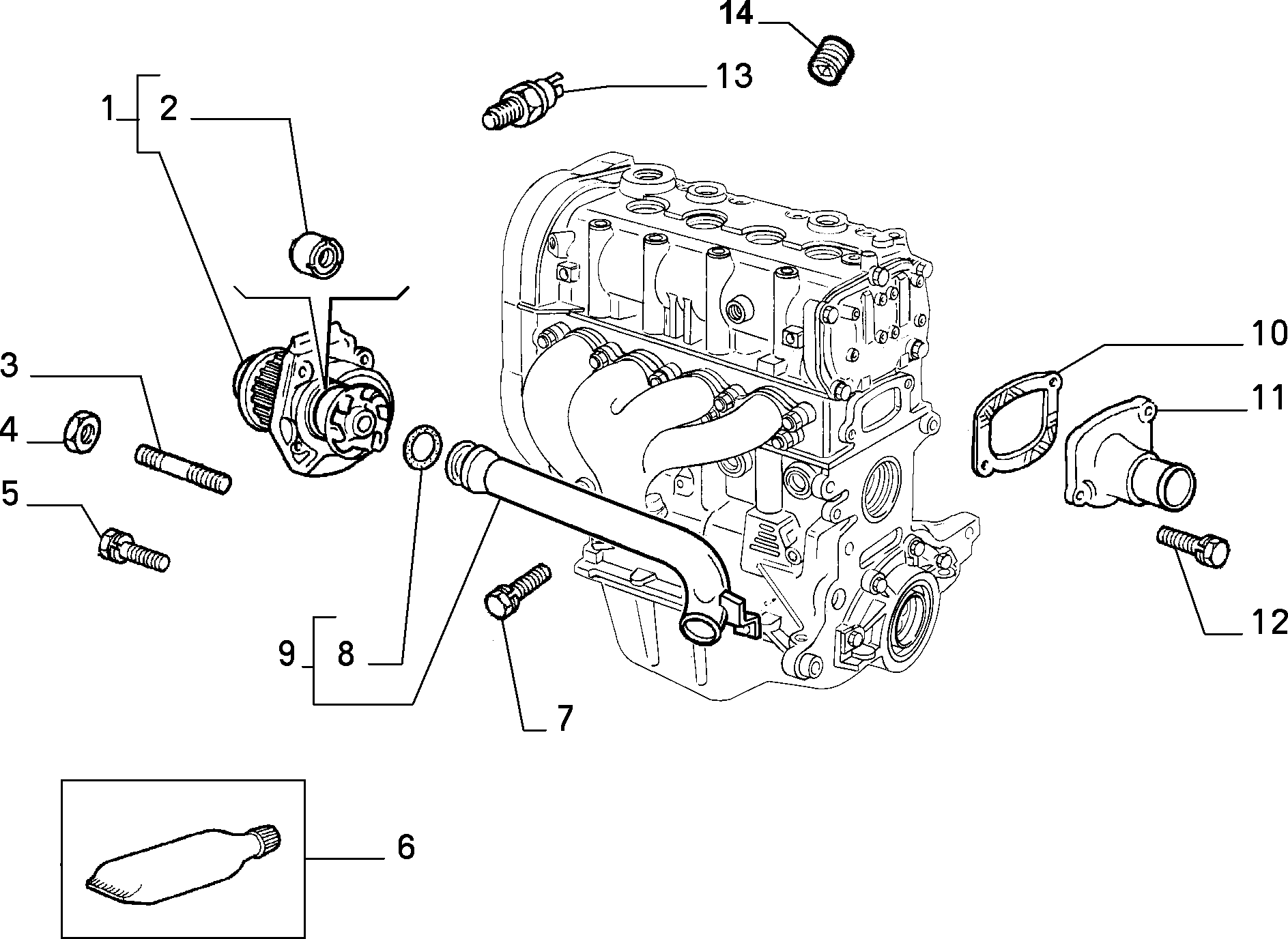 Alfa Romeo 46422512 - Водна помпа vvparts.bg