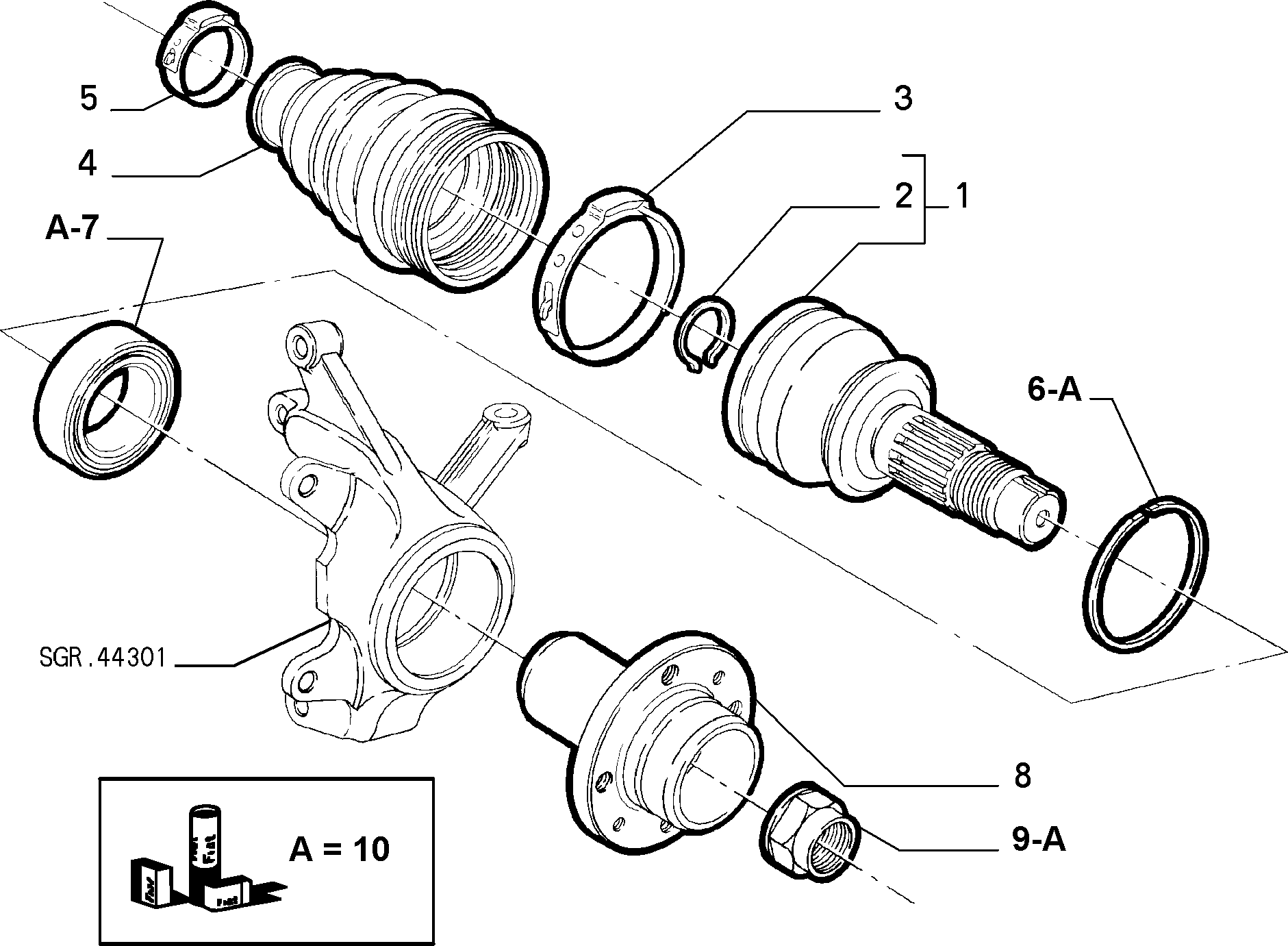 Alfa Romeo 7761570 - Маншон, полуоска vvparts.bg