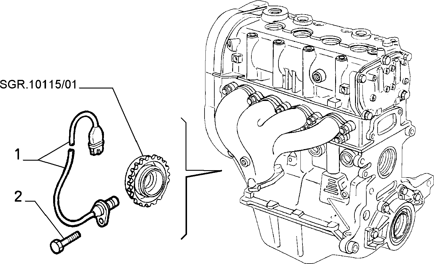 FIAT 7787256 - Импулсен датчик, колянов вал vvparts.bg