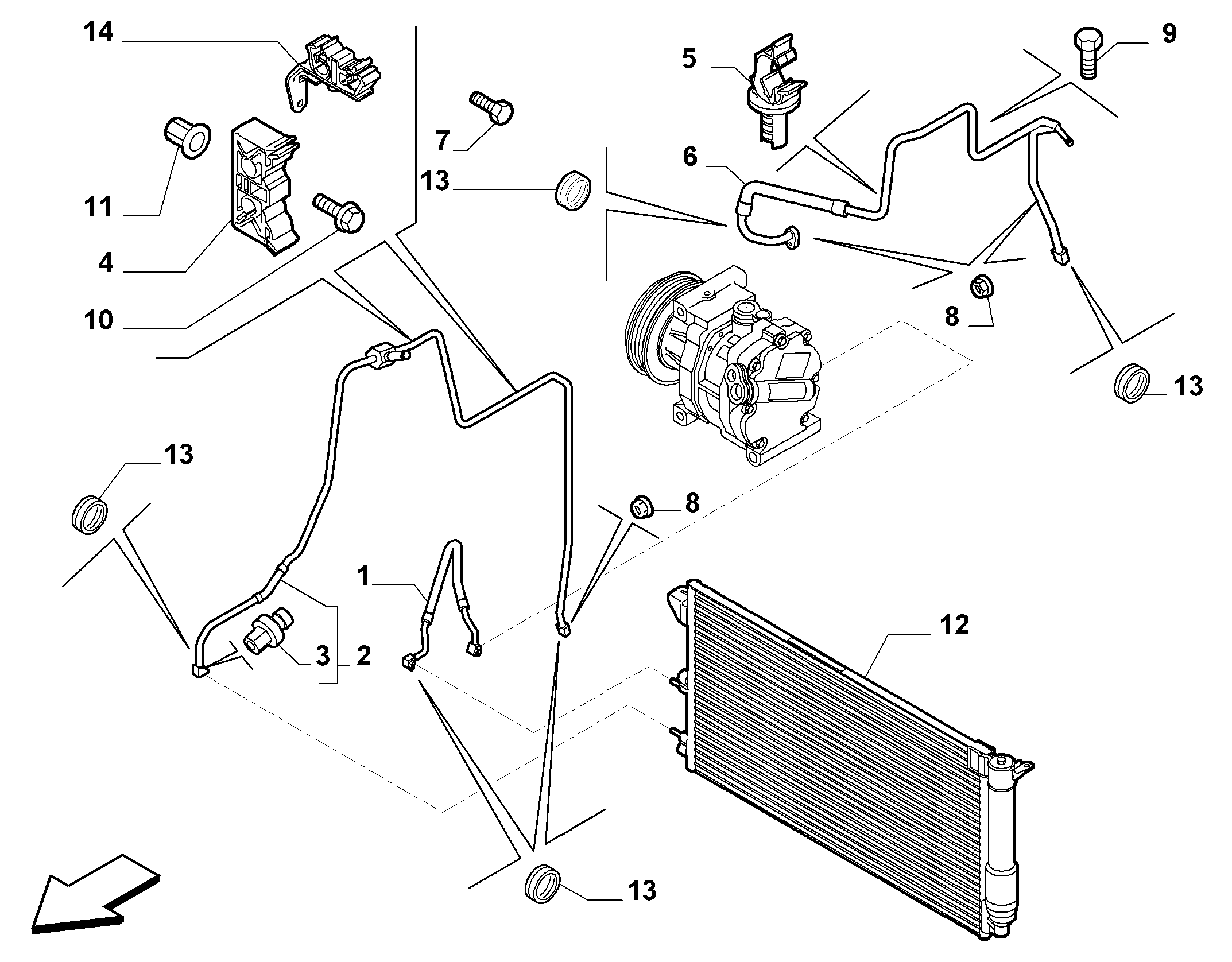 FIAT / LANCIA 51767143 - Кондензатор, климатизация vvparts.bg