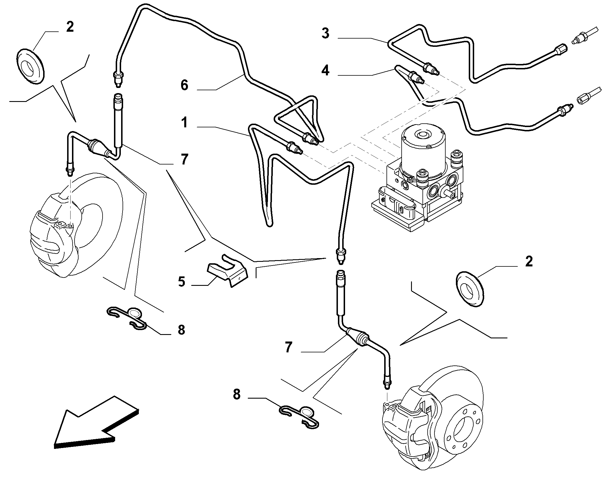 FIAT 51718921 - Спирачен маркуч vvparts.bg