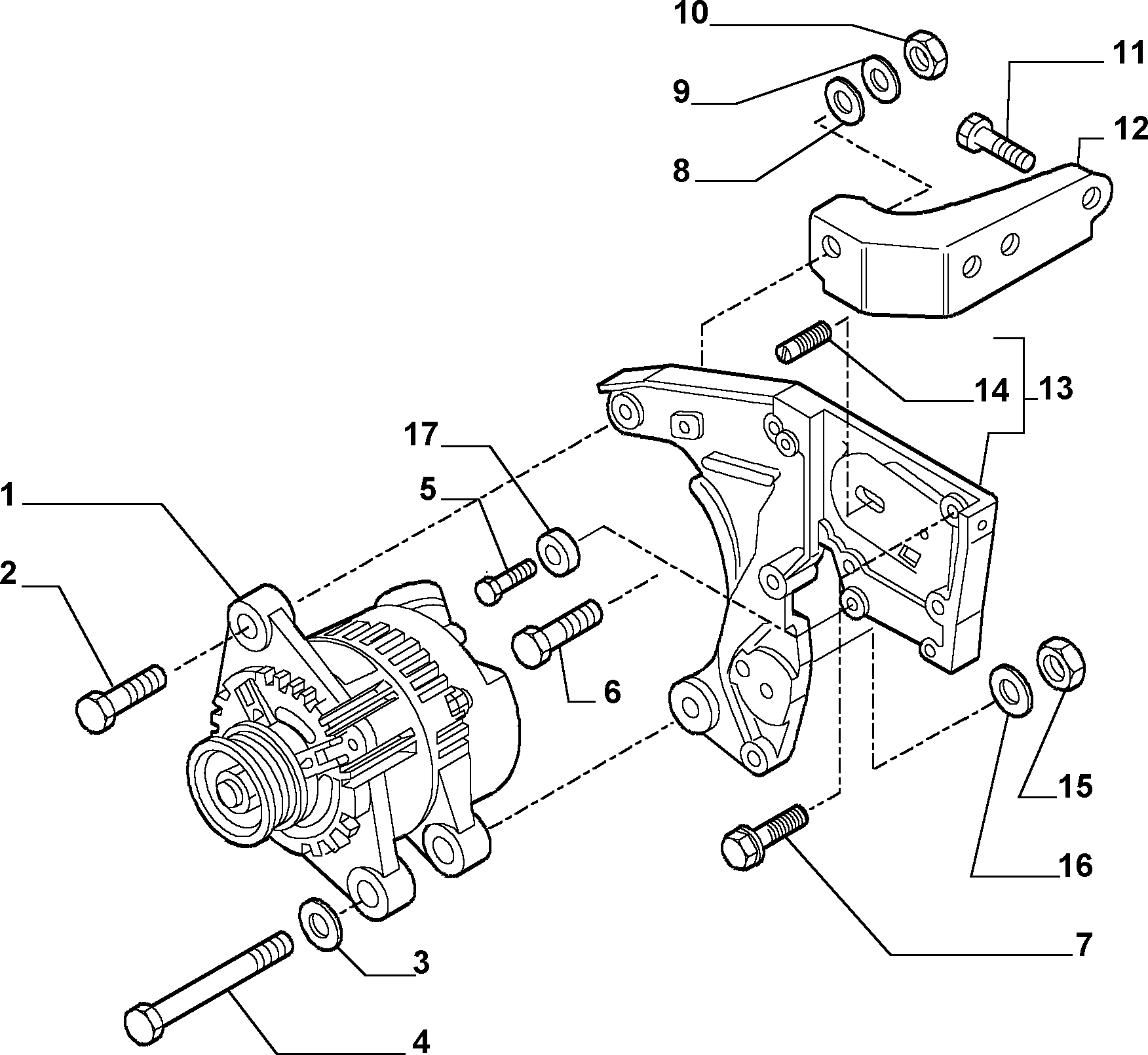 FIAT 46809068 - Генератор vvparts.bg