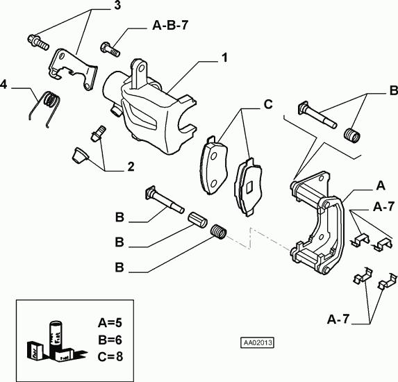 FIAT 77362768 - Комплект спирачно феродо, дискови спирачки vvparts.bg