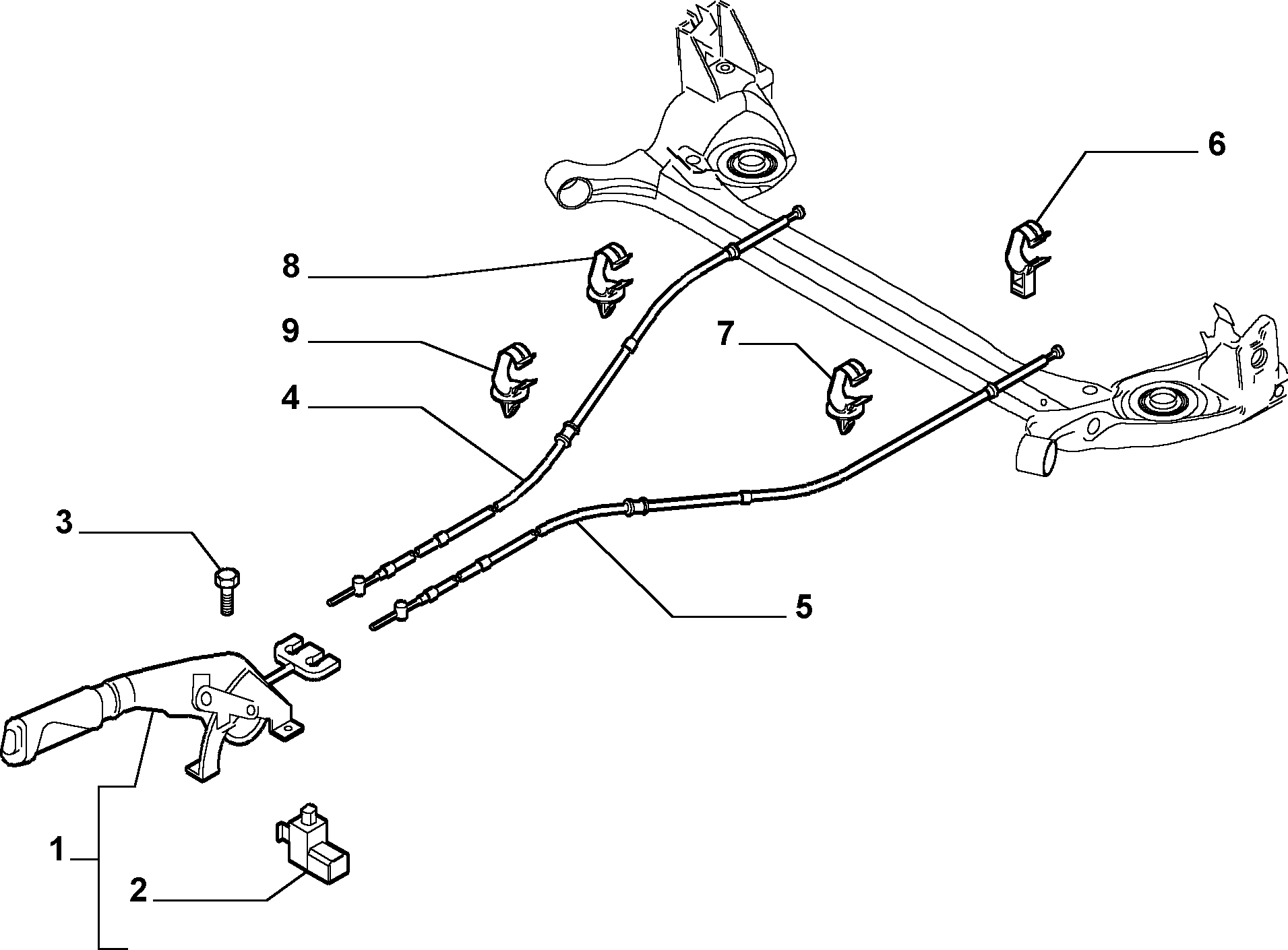 FIAT 46819336 - Жило, ръчна спирачка vvparts.bg