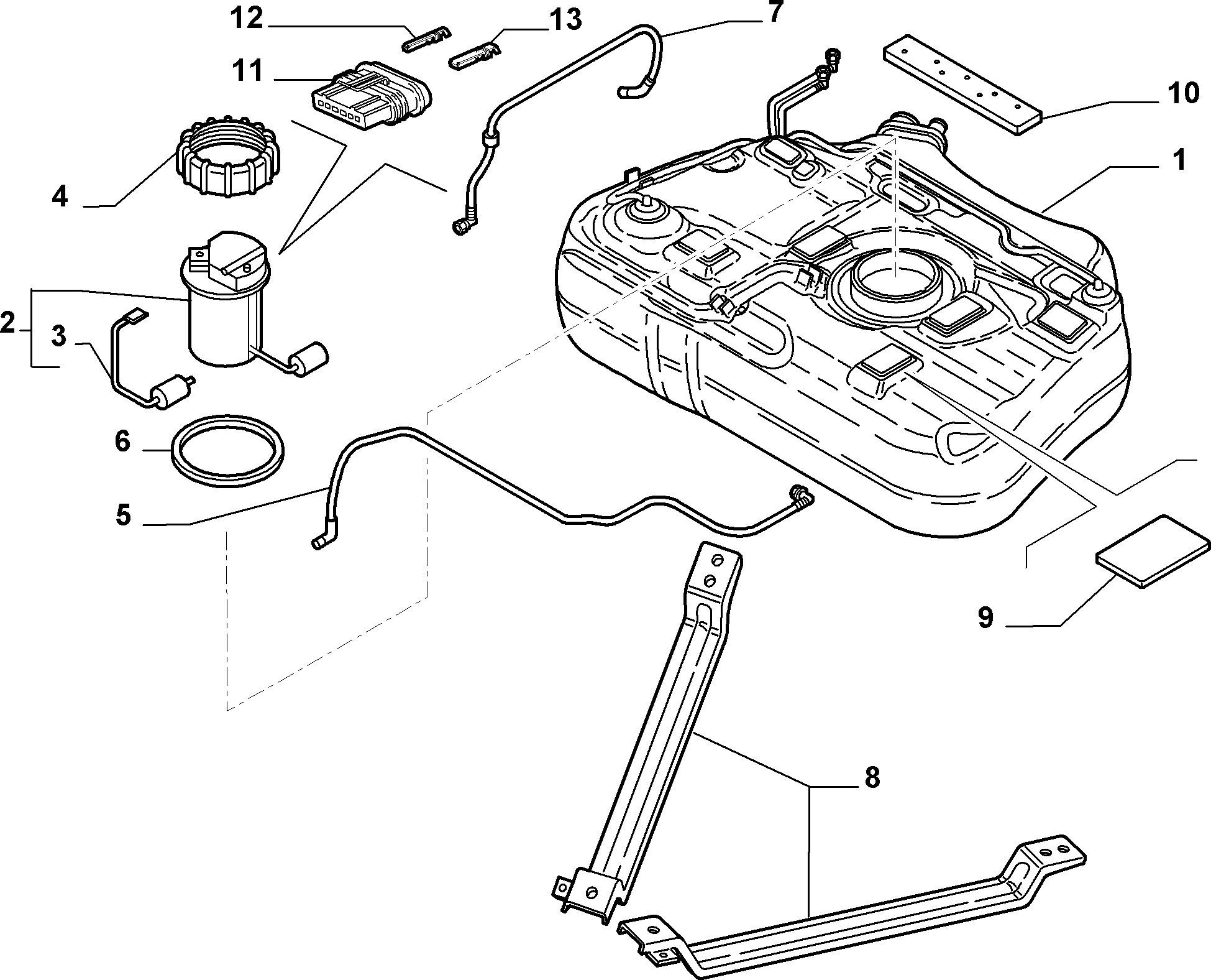 Alfa Romeo 51705573 - Горивопроводен модул (горивна помпа+сонда) vvparts.bg