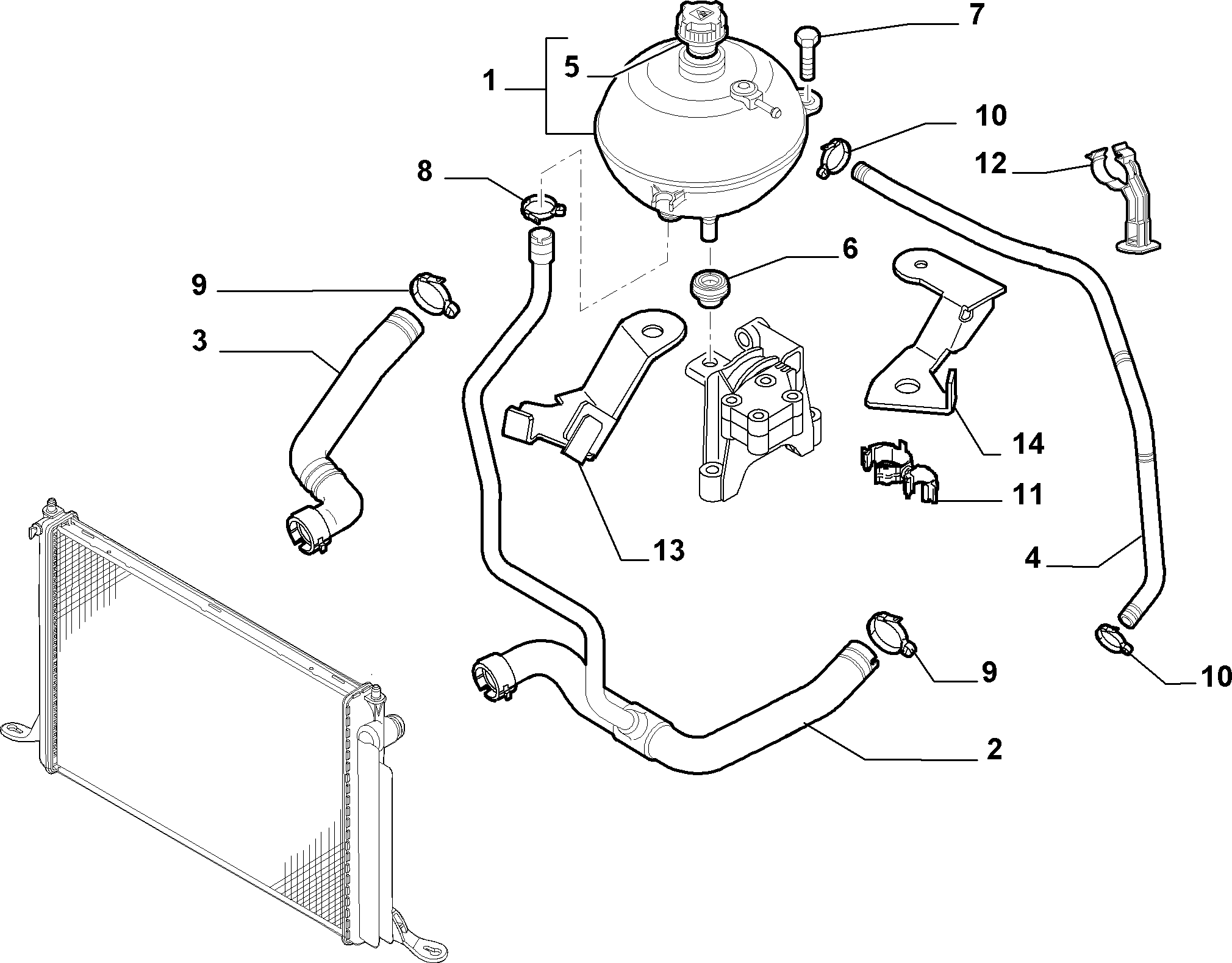 FIAT 51722078 - Разширителен съд, охладителна течност vvparts.bg