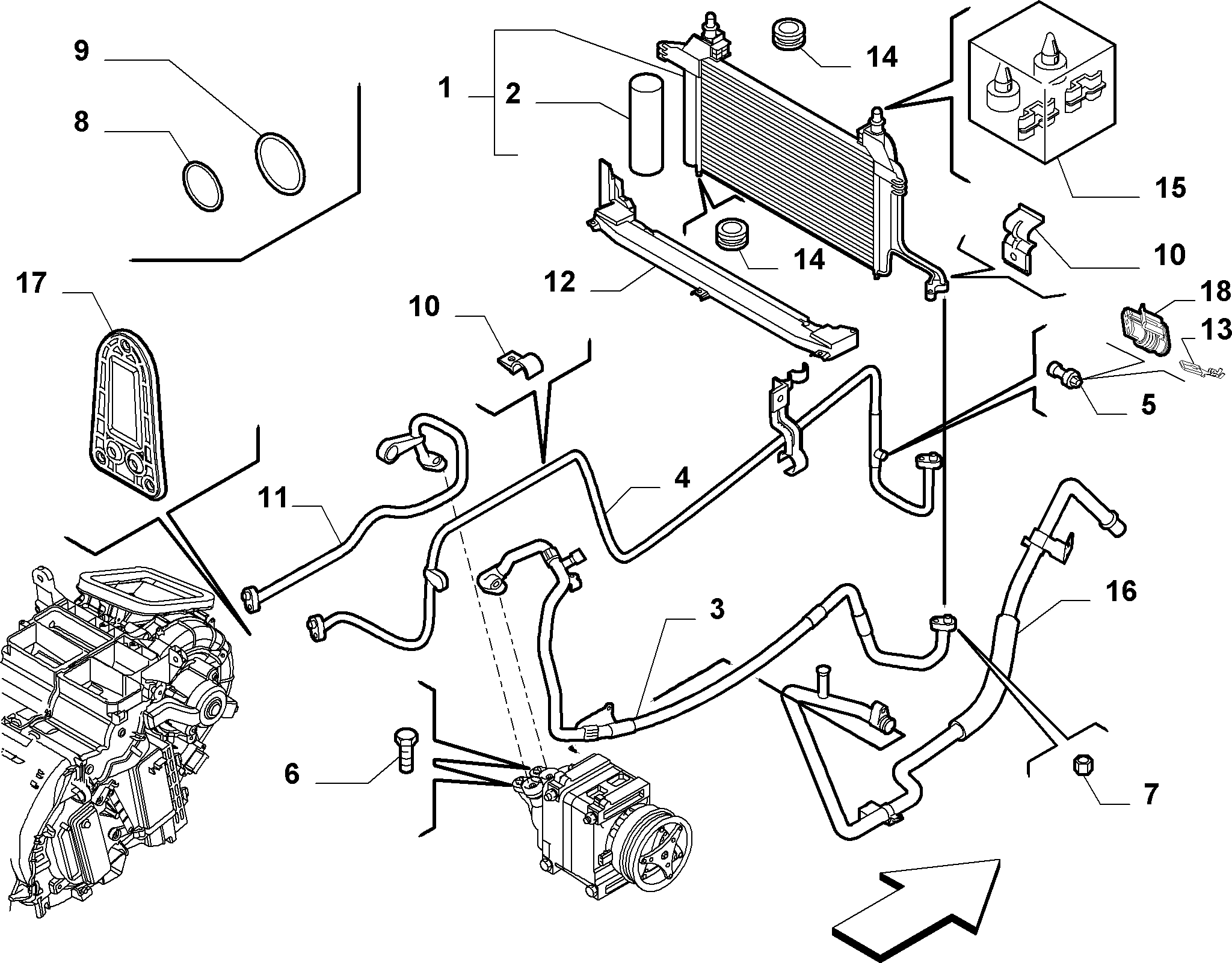 FIAT 46745840 - Кондензатор, климатизация vvparts.bg