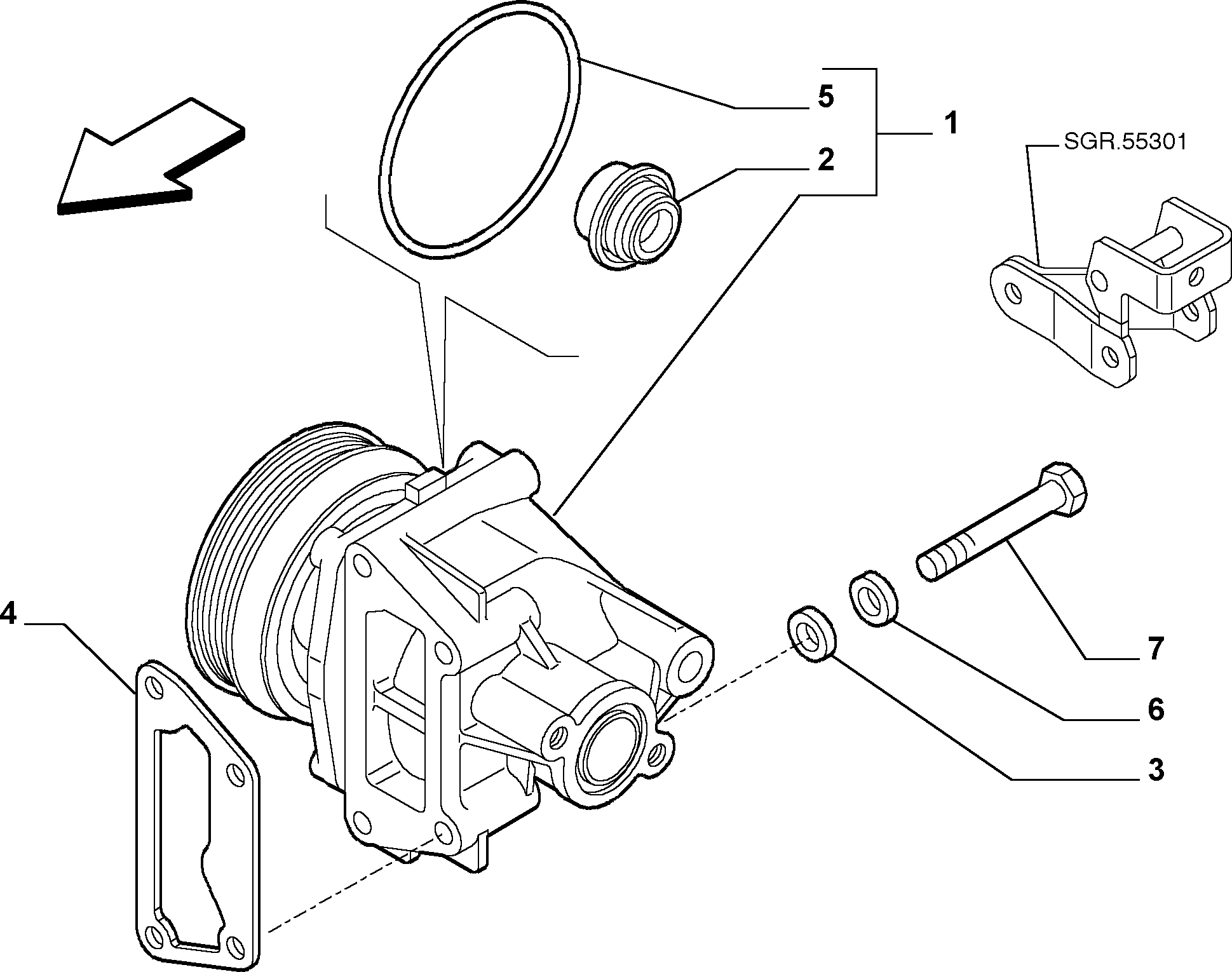 FIAT 46444355 - Водна помпа vvparts.bg