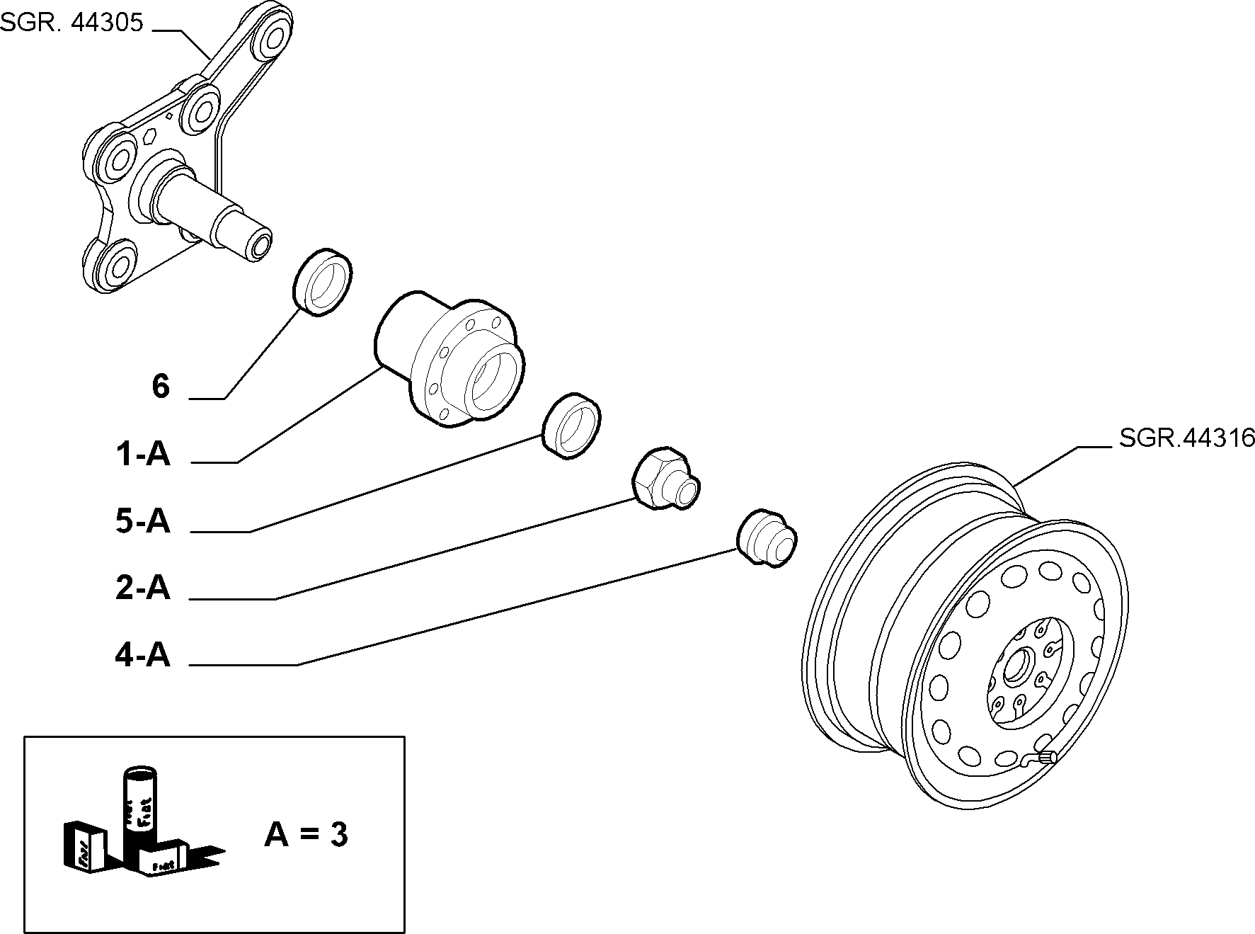 FIAT 50704683 - Комплект колесен лагер vvparts.bg