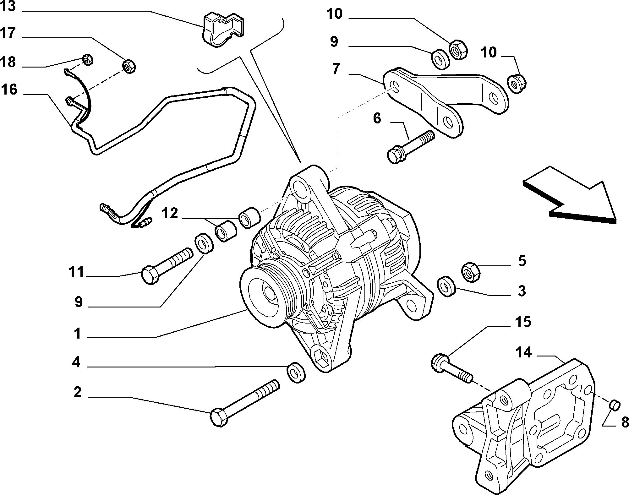 FIAT 46832123 - Генератор vvparts.bg