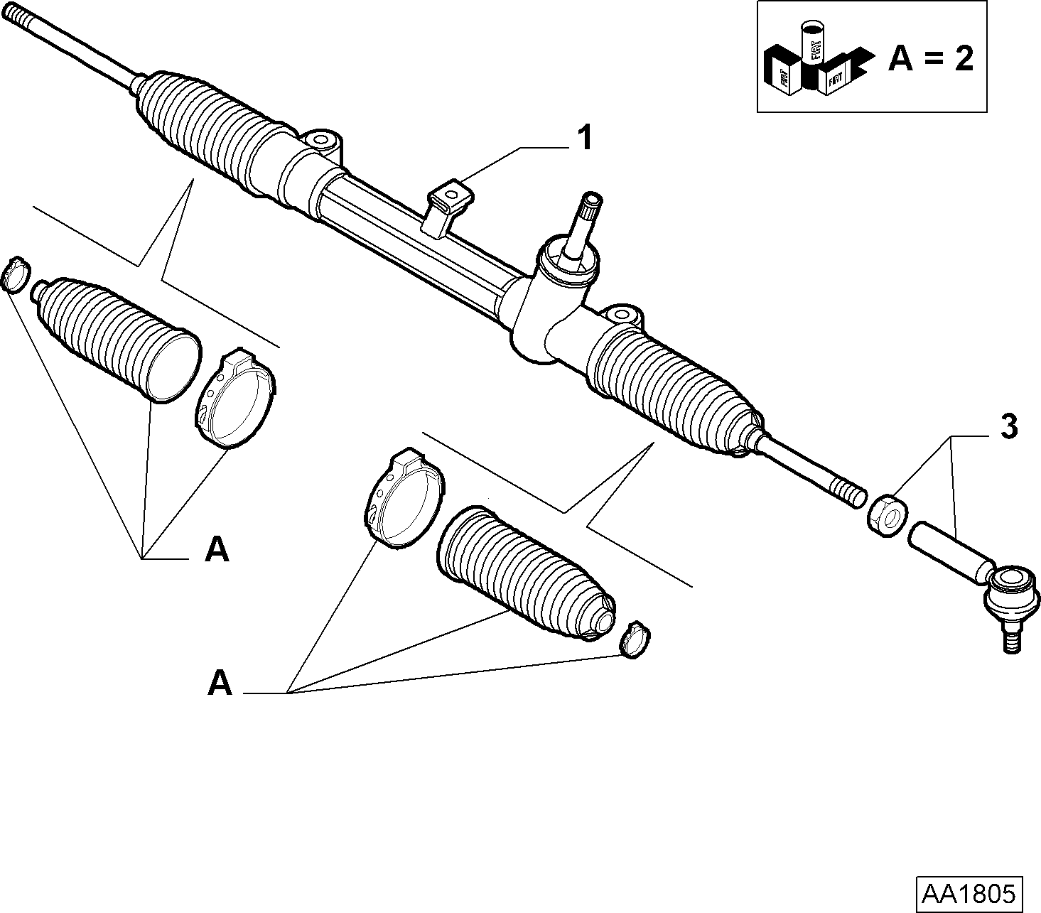 FIAT 51900042 - Кормилна кутия vvparts.bg