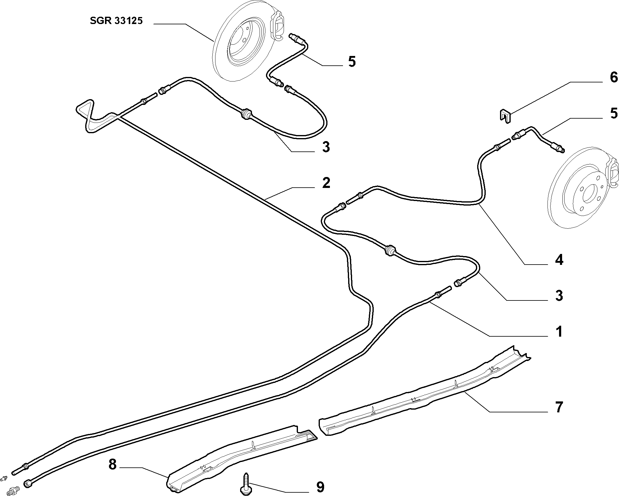 Chrysler 51783803 - Спирачен маркуч vvparts.bg