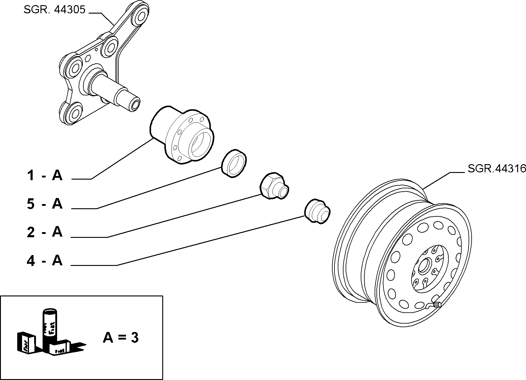 Abarth 51754193 - Комплект колесен лагер vvparts.bg